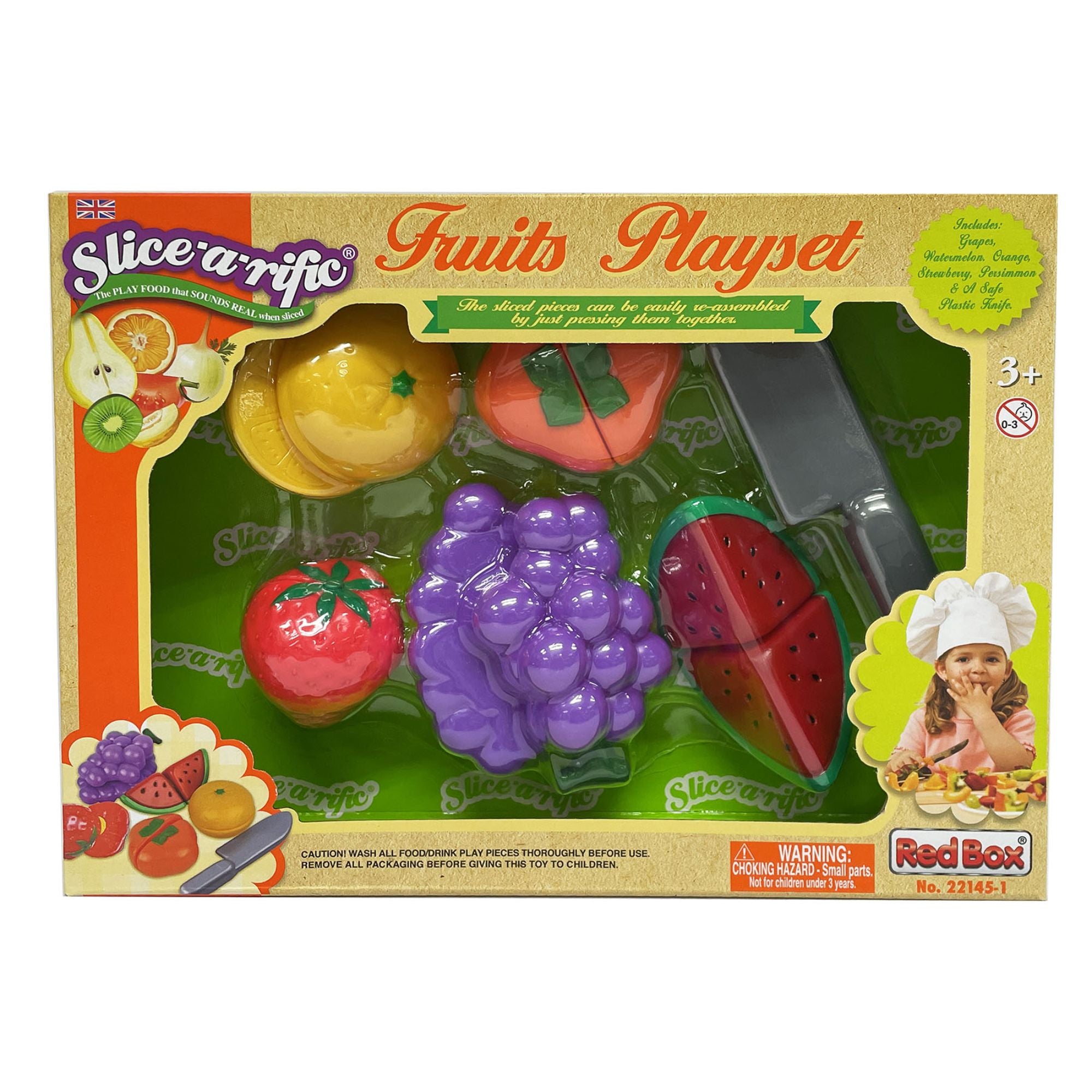 Slice-A-Rific 6-Piece Realistic Fruit Playset for Creative Kids