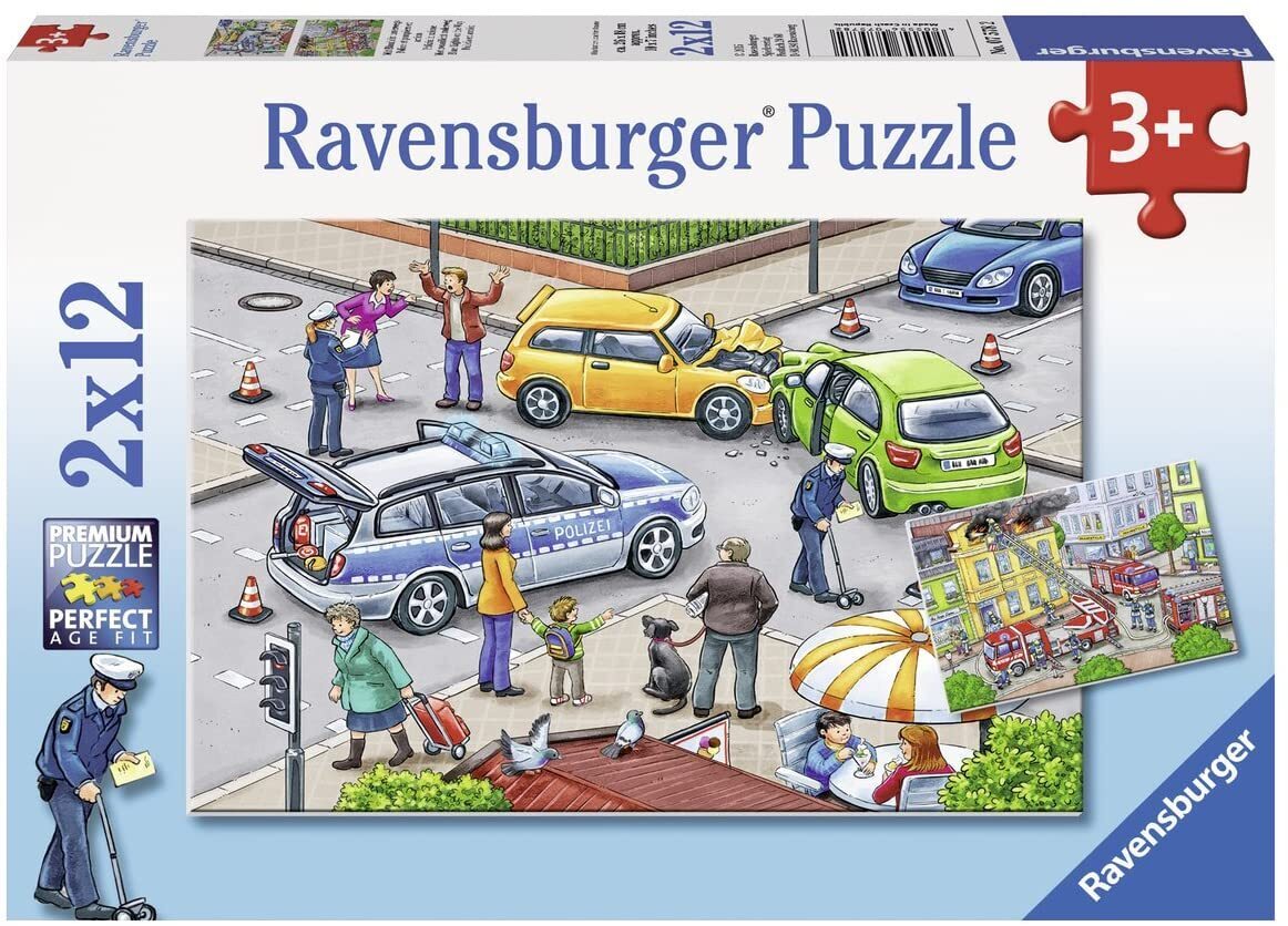 Ravensburger Blue Lights 2x12 Piece Jigsaw Puzzles - Double the Fun!