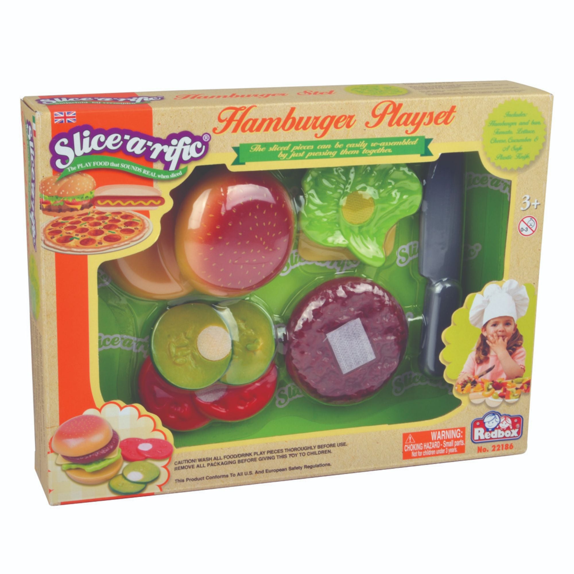 Fantastic 8-Piece Sliceable Hamburger Playset for Imaginative Kids