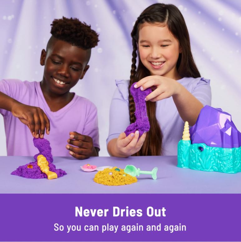 Hot! Kinetic Sand Mermaid Crystal Play Set