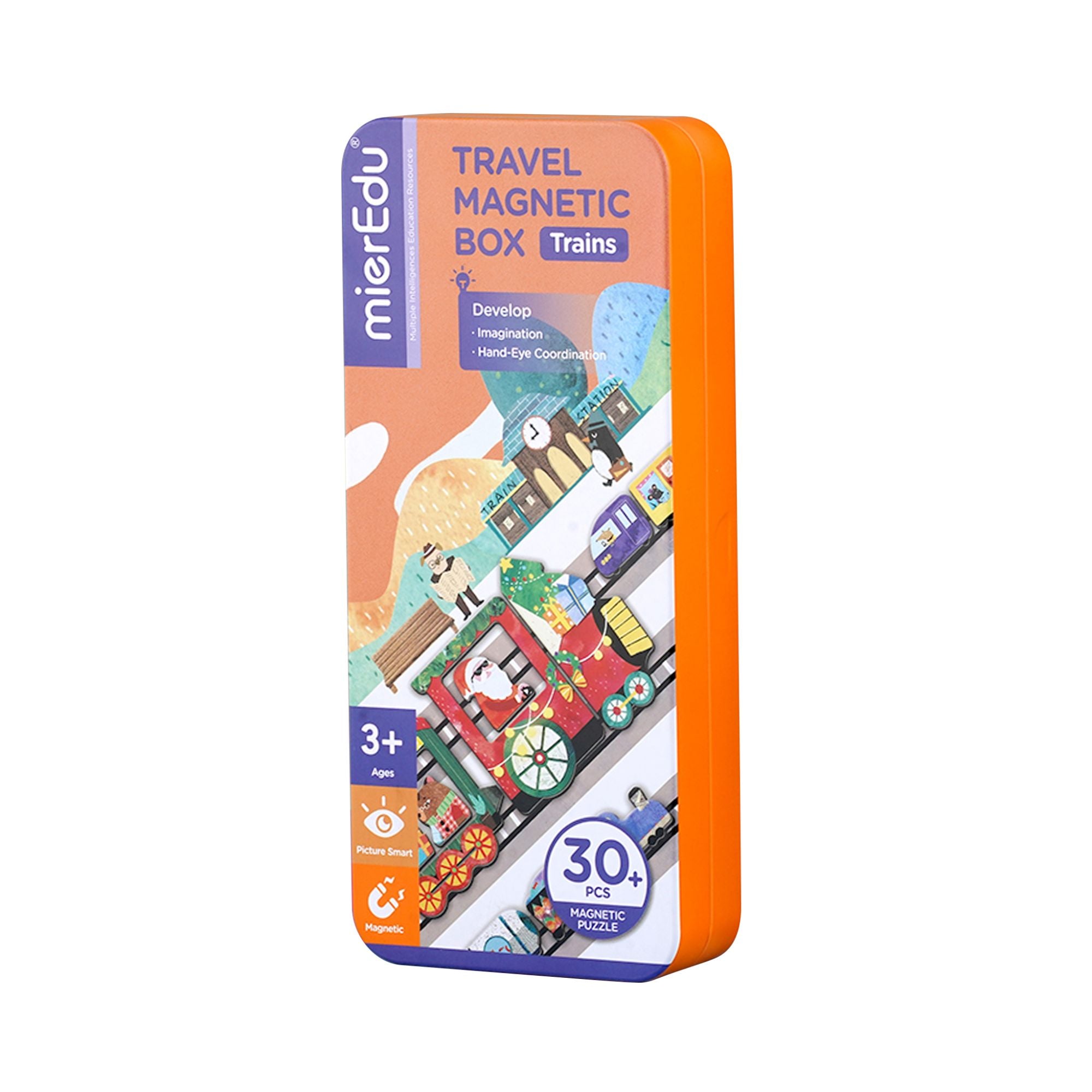 Hot Sale! MierEdu Kids' Magnetic Train Puzzle Box with Over 30 Pieces
