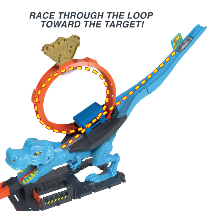 Hot Wheels City T-Rex Chomp Down Playset - Great Gift for Kids!