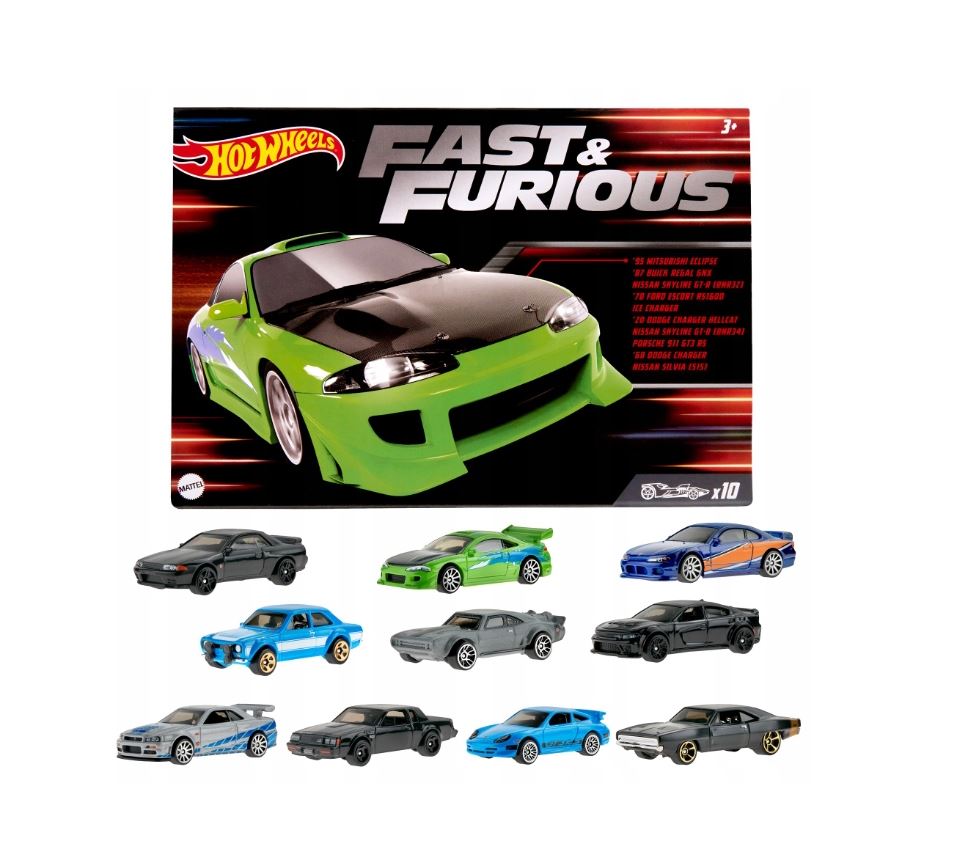Hot Wheels Fast & Furious 10-Pack: Exclusive Toy Cars Collection