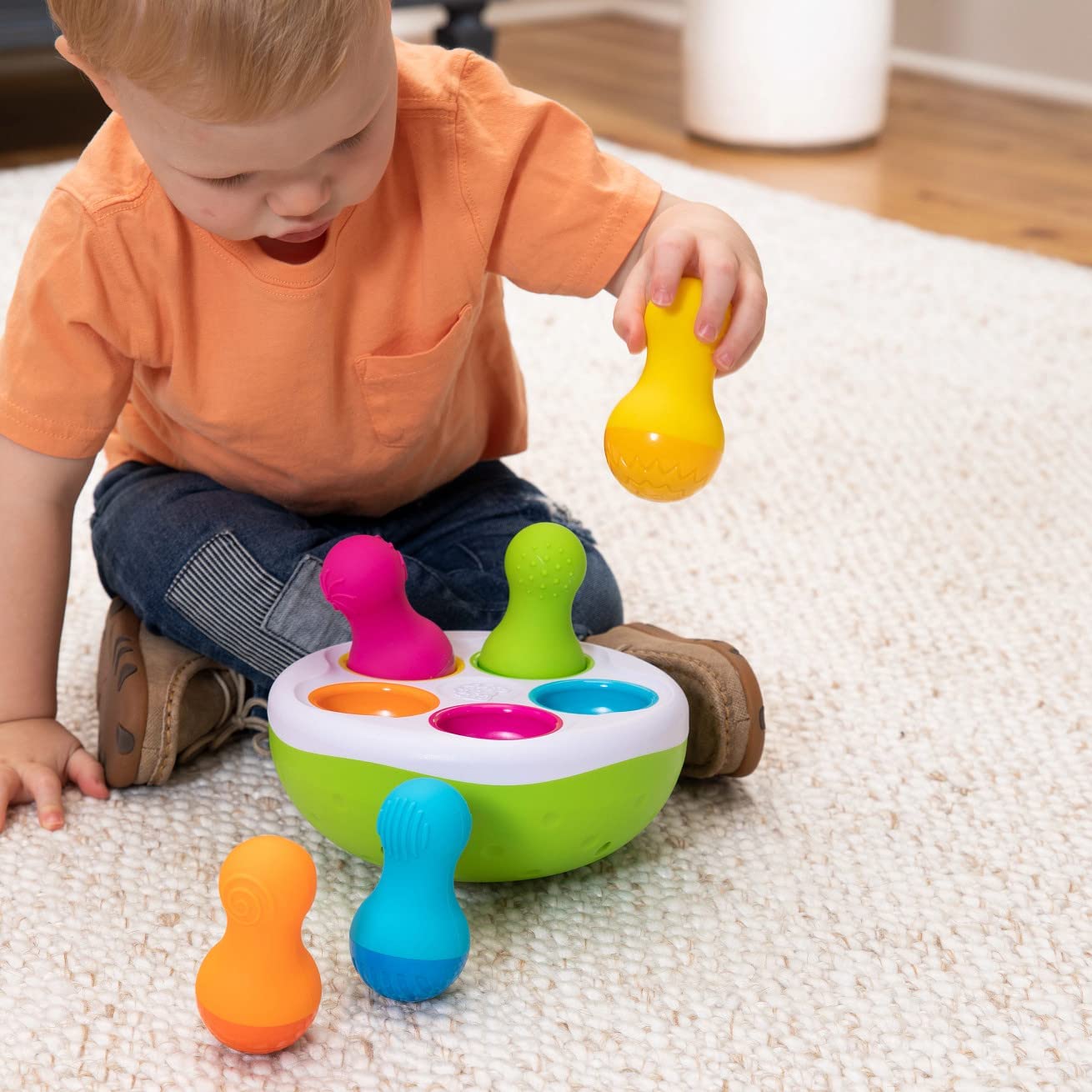 Fat Brain Toys: Fun and Textured Spinny Wobbling Pins