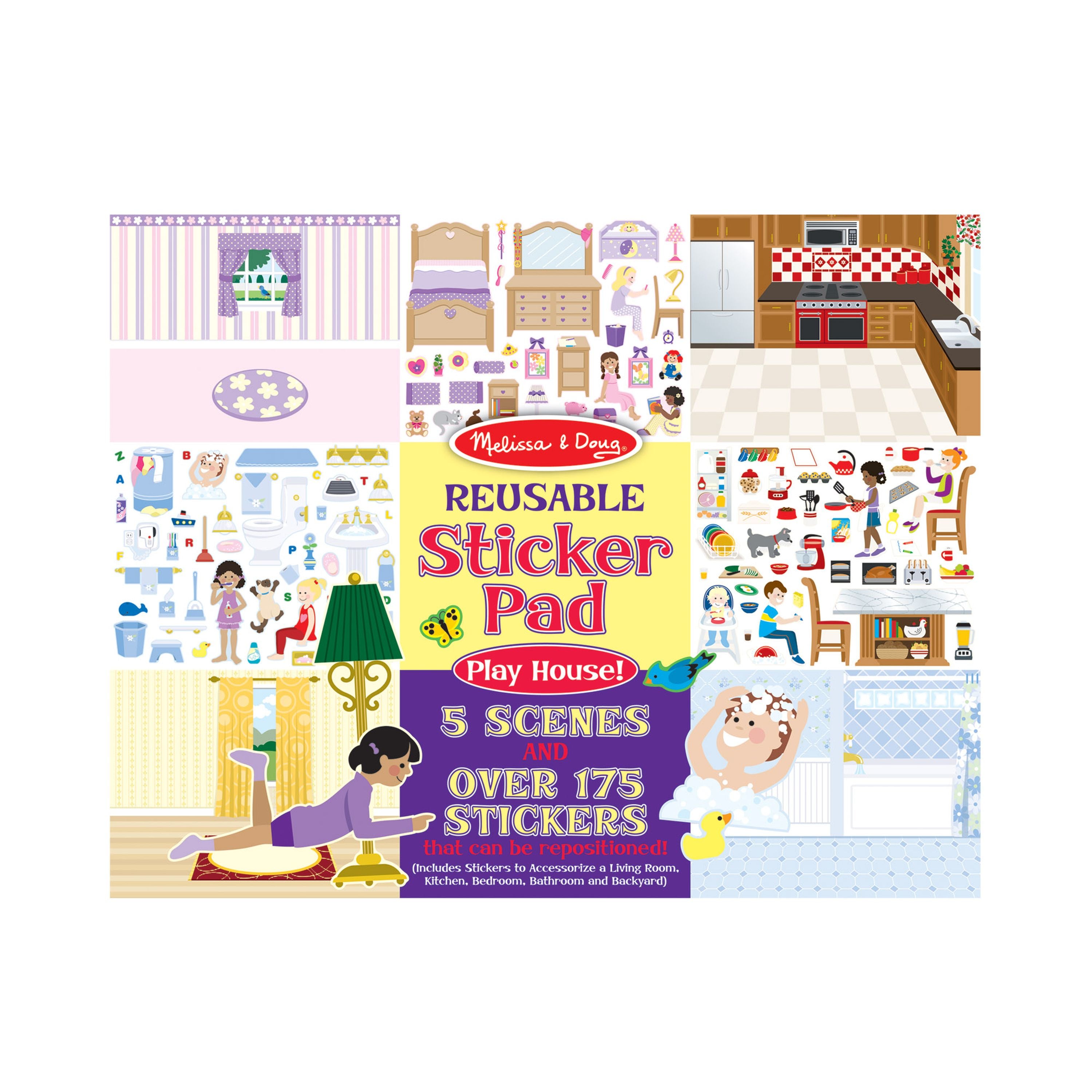 Hot Deal: Melissa & Doug Reusable Play House Sticker Pad for Kids Aged 3+