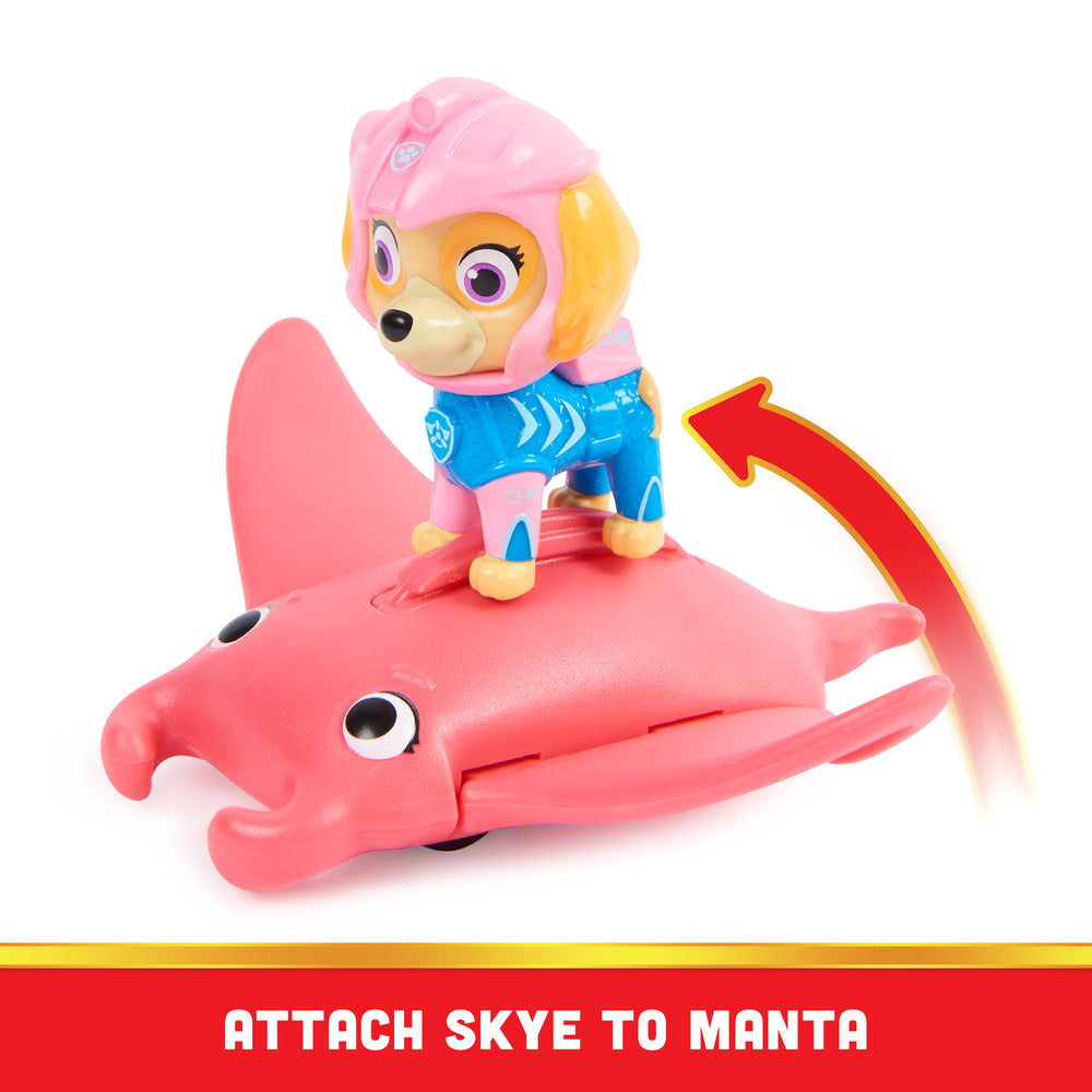 PAW Patrol Aqua Pups: Skye in Wetsuit with Manta Ray Action Set