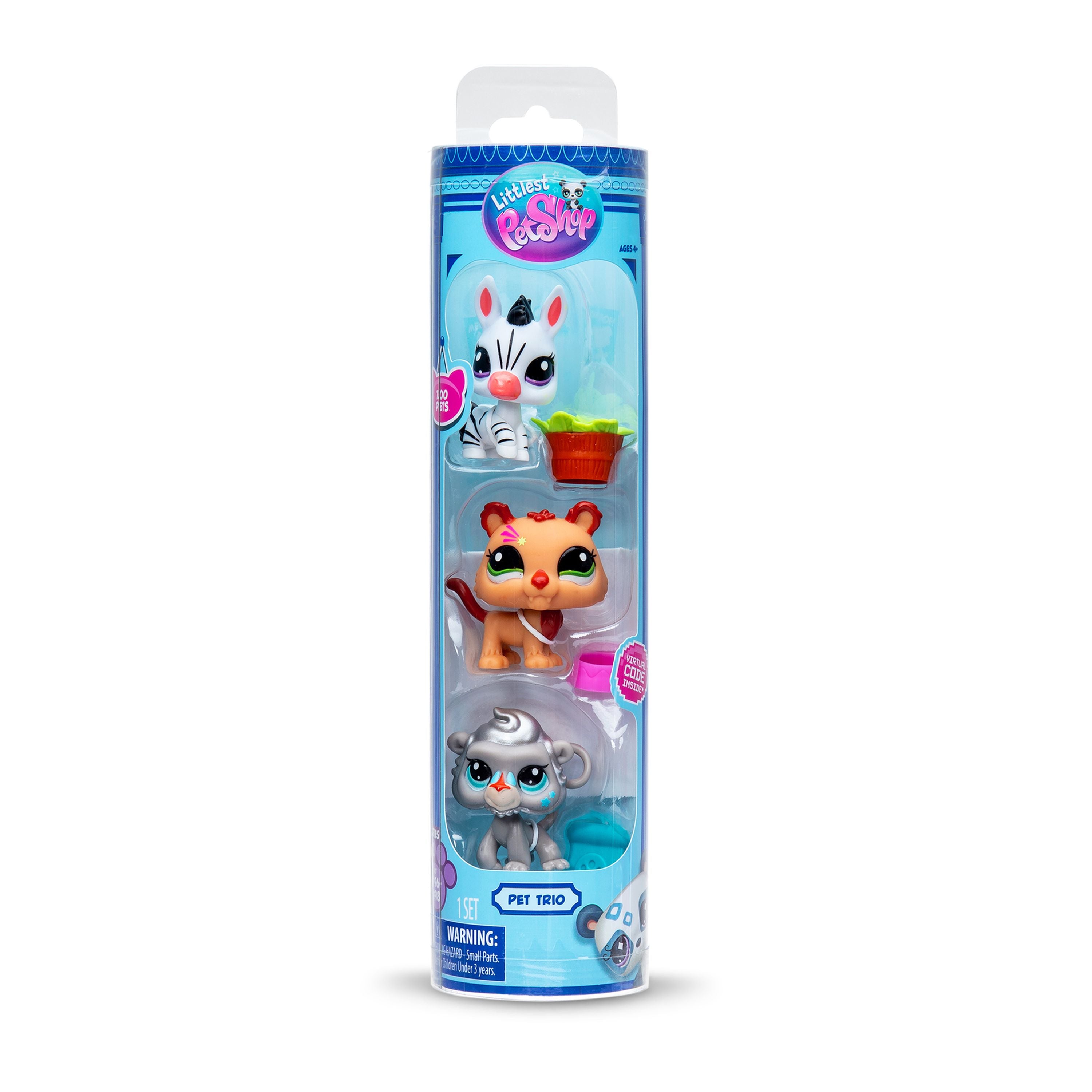 Hot! Littlest Pet Shop Pet Trios Series 2 - Zoo Pets