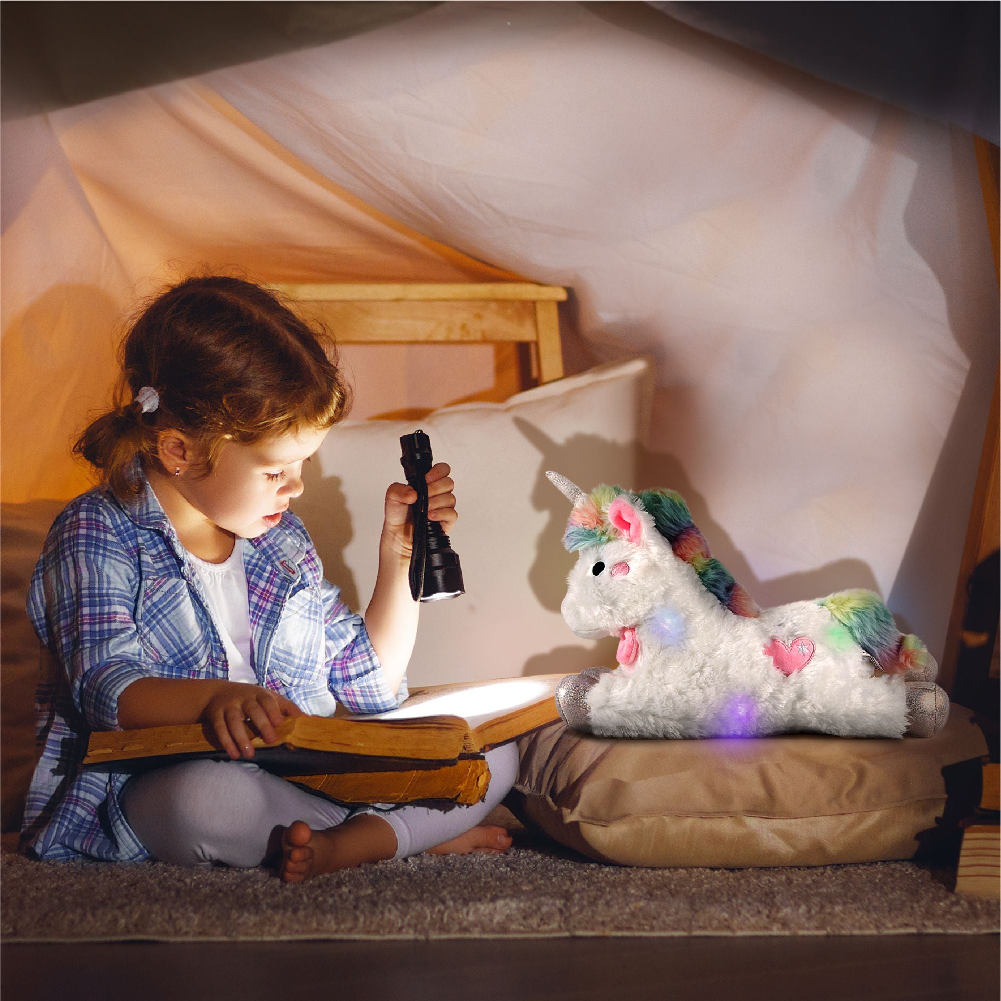 15-Inch F.A.O. Schwarz Glow Brights Soft and Magical Plush Unicorn