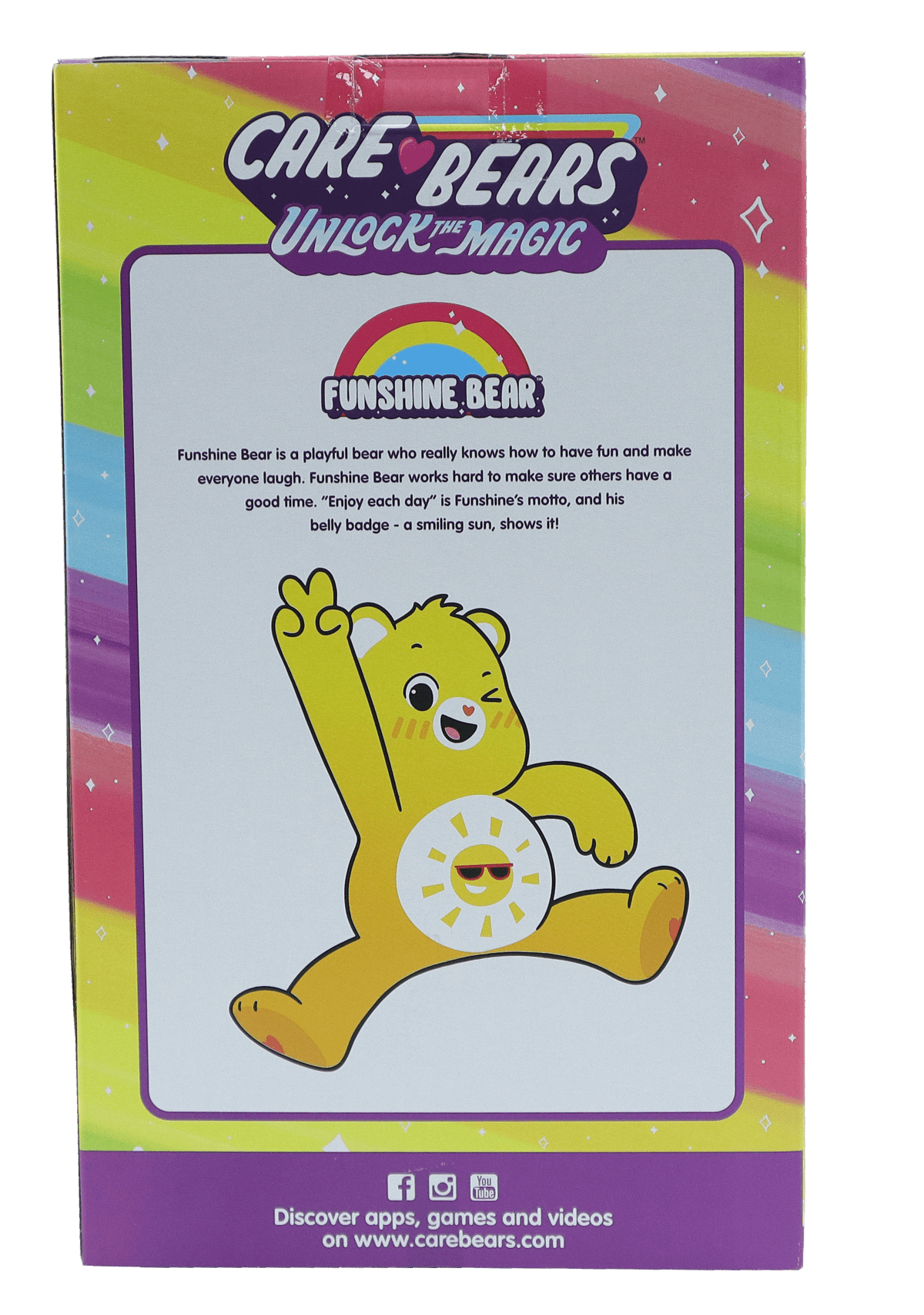 Medium-Sized Care Bears Unlock The Magic Plush - Cheerful Funshine Bear