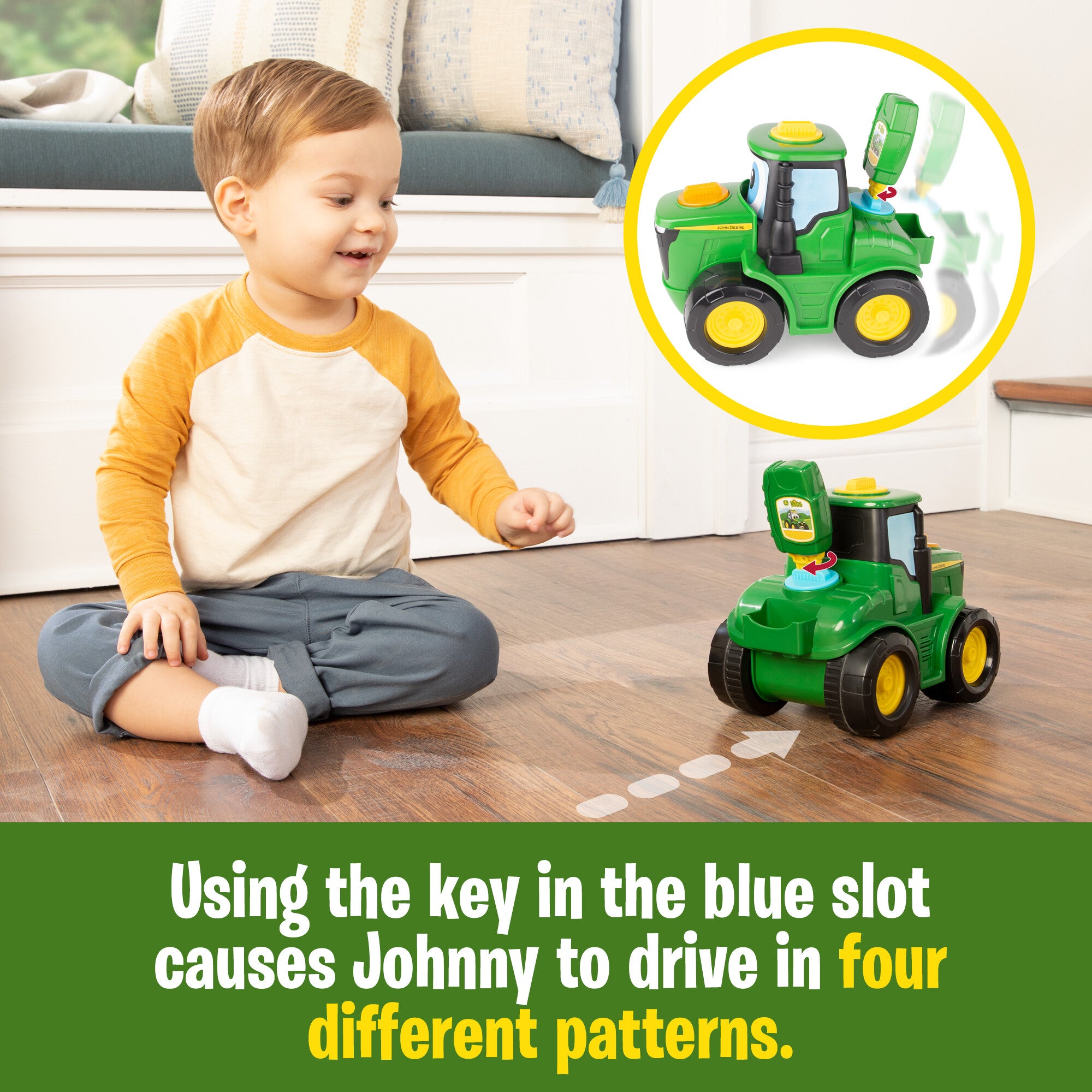 Hot Deal! John Deere Interactive Key - n - Go Johnny Tractor Toy for Kids' Fun