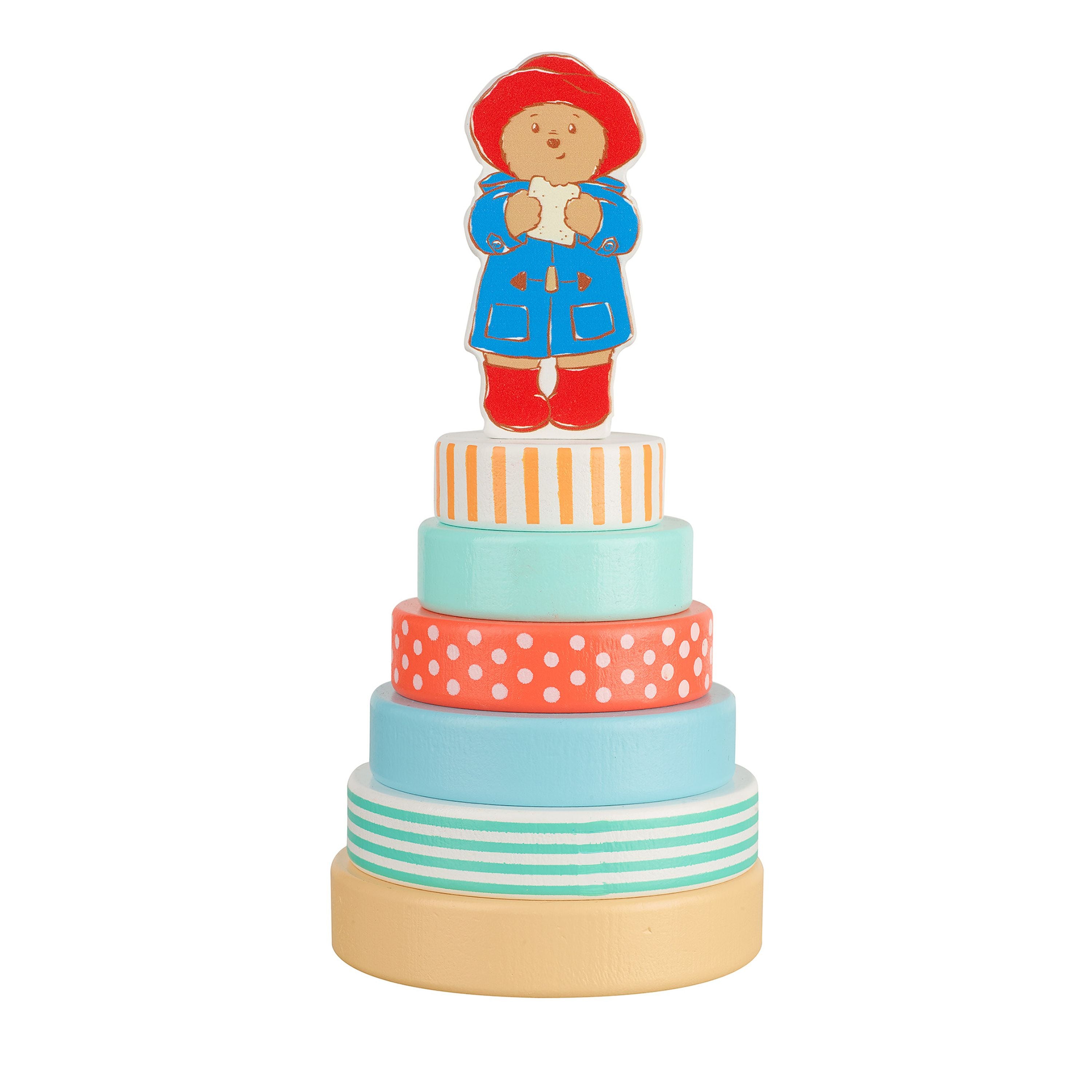 FSC - Certified Paddington Wooden Stacking Ring Toy for Toddlers