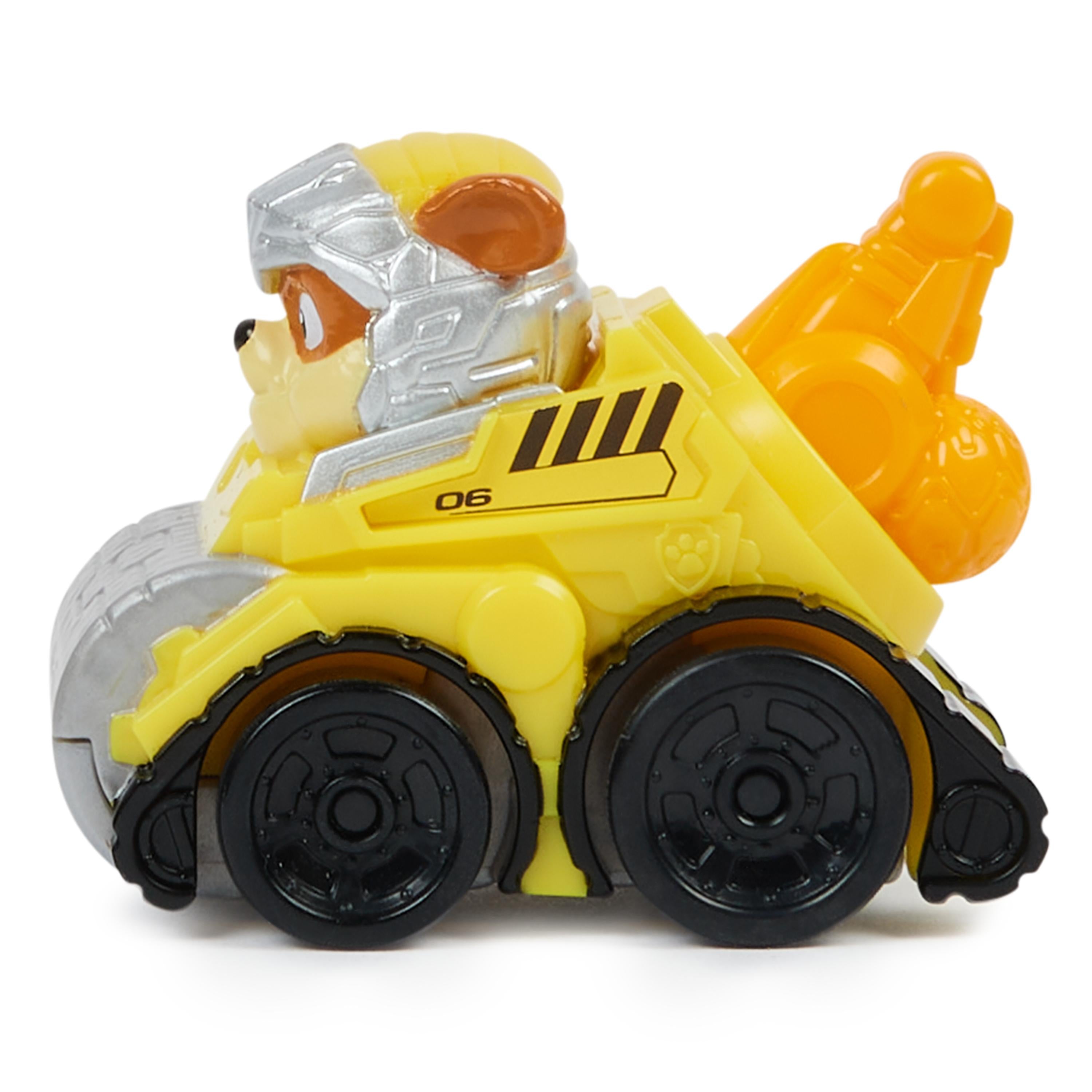PAW Patrol The Mighty Movie Pup Squad Racers - Rubble Toy Cars, Perfect for Kids' Adventures
