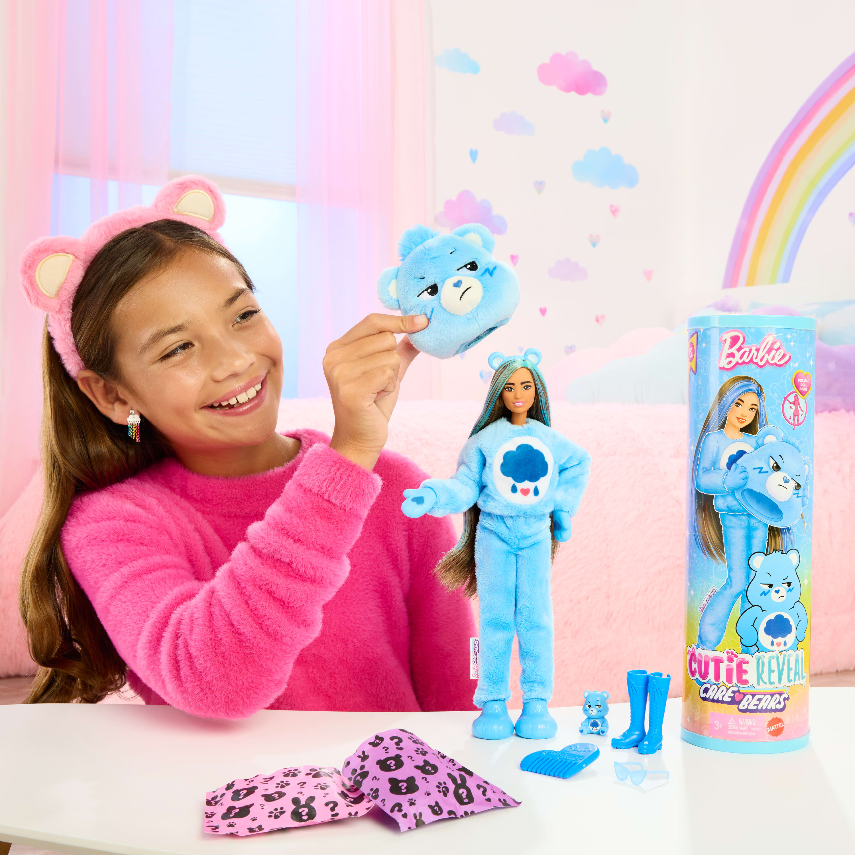 Hot Deal! Blue Barbie Cutie Reveal Care Bears Surprise Collectible Doll
