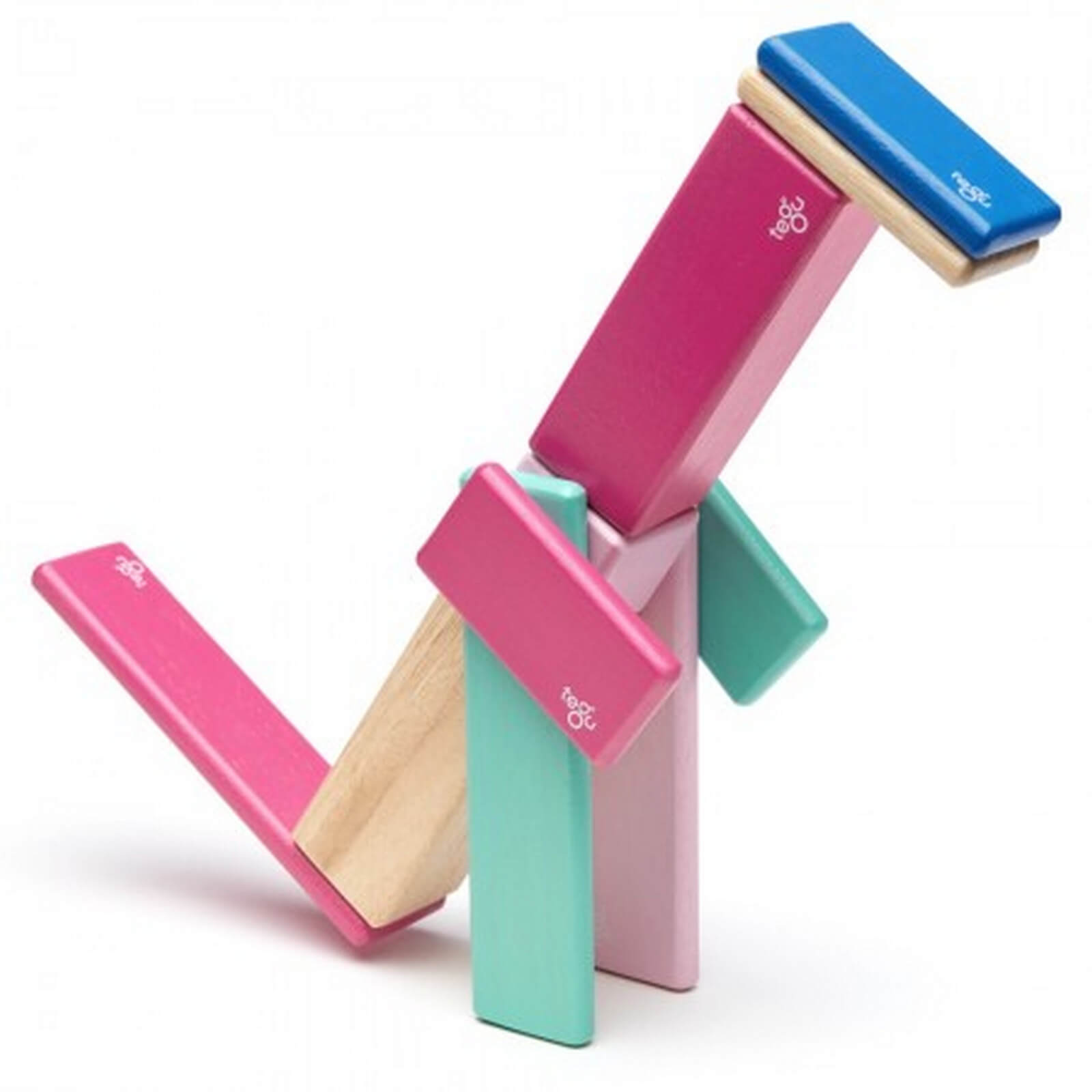 14-Piece Tegu Magnetic Wooden Blossom Building Blocks Set