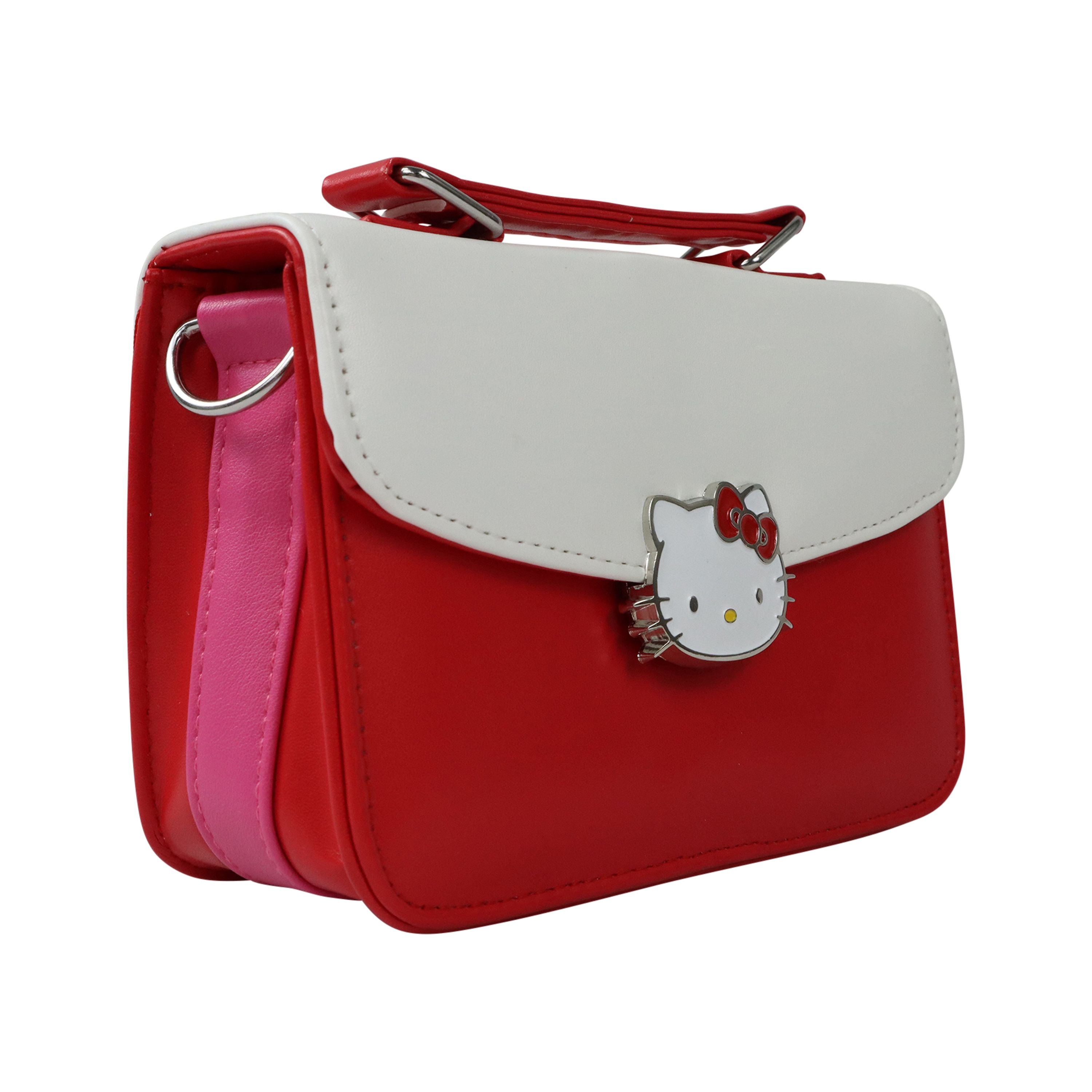 Cute Red and White Hello Kitty Handbag for Young Shoppers