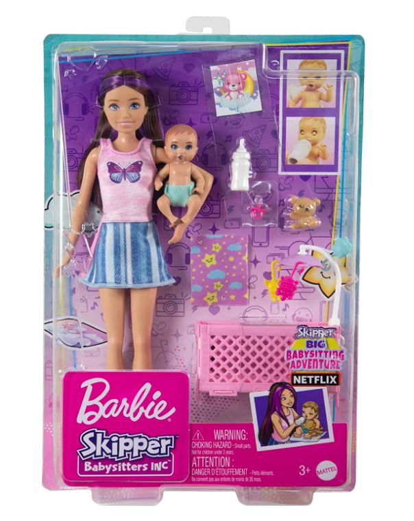 Hot Deal! Barbie Skipper Babysitters Inc. Sleepy Baby Doll Playset for Kids