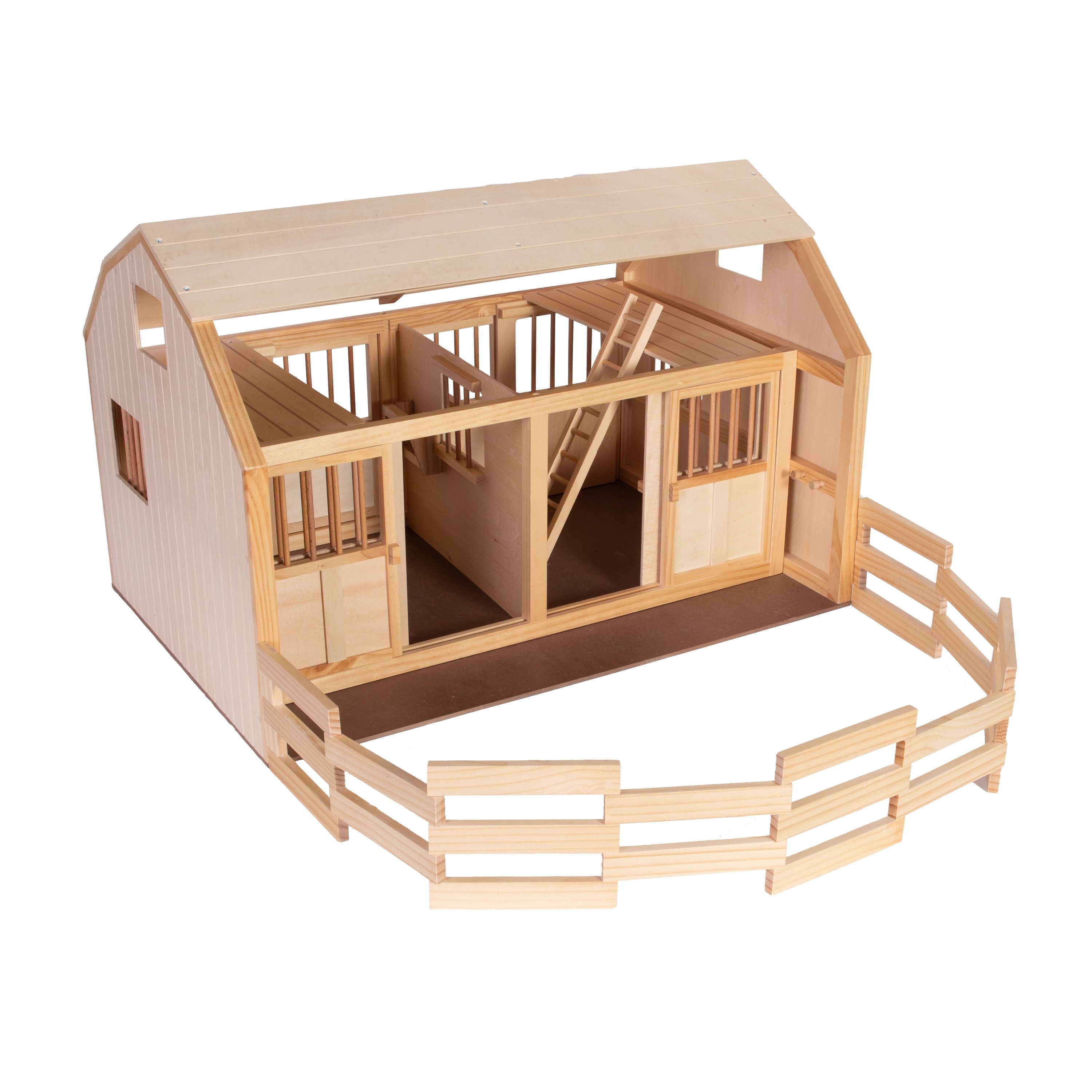 TOMY's Amazing Countryside Wooden Horse Stable and Barn Play Set - Ideal for Pretend Play