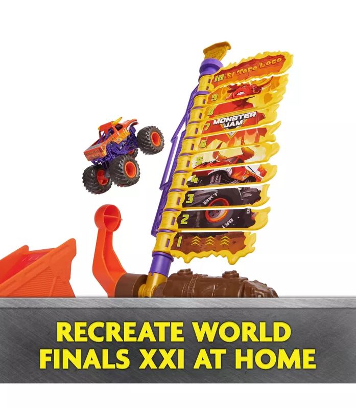 Monster Jam 1:64 El Toro Loco Big Air Challenge Playset - Exclusive & Fun!
