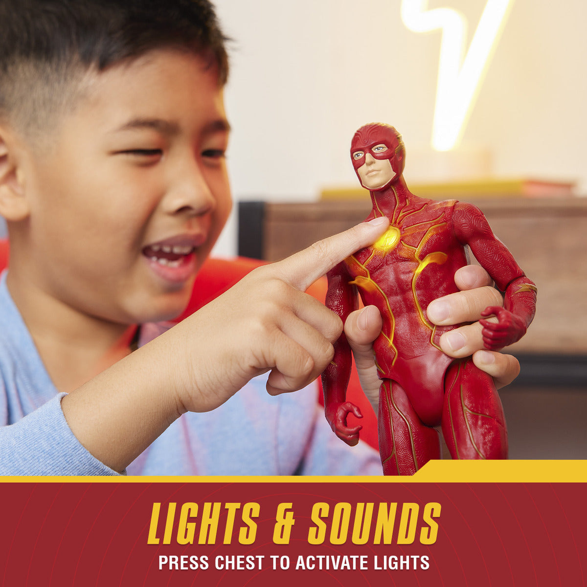 Hot Sale! 12-Inch DC The Flash Action Figure with Speed Force Features