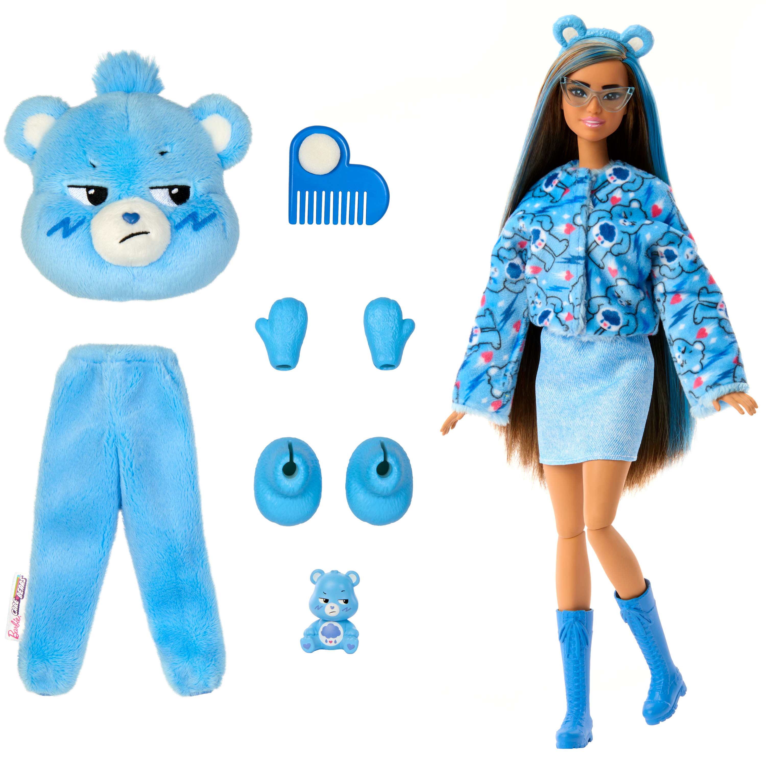 Hot Deal! Blue Barbie Cutie Reveal Care Bears Surprise Collectible Doll