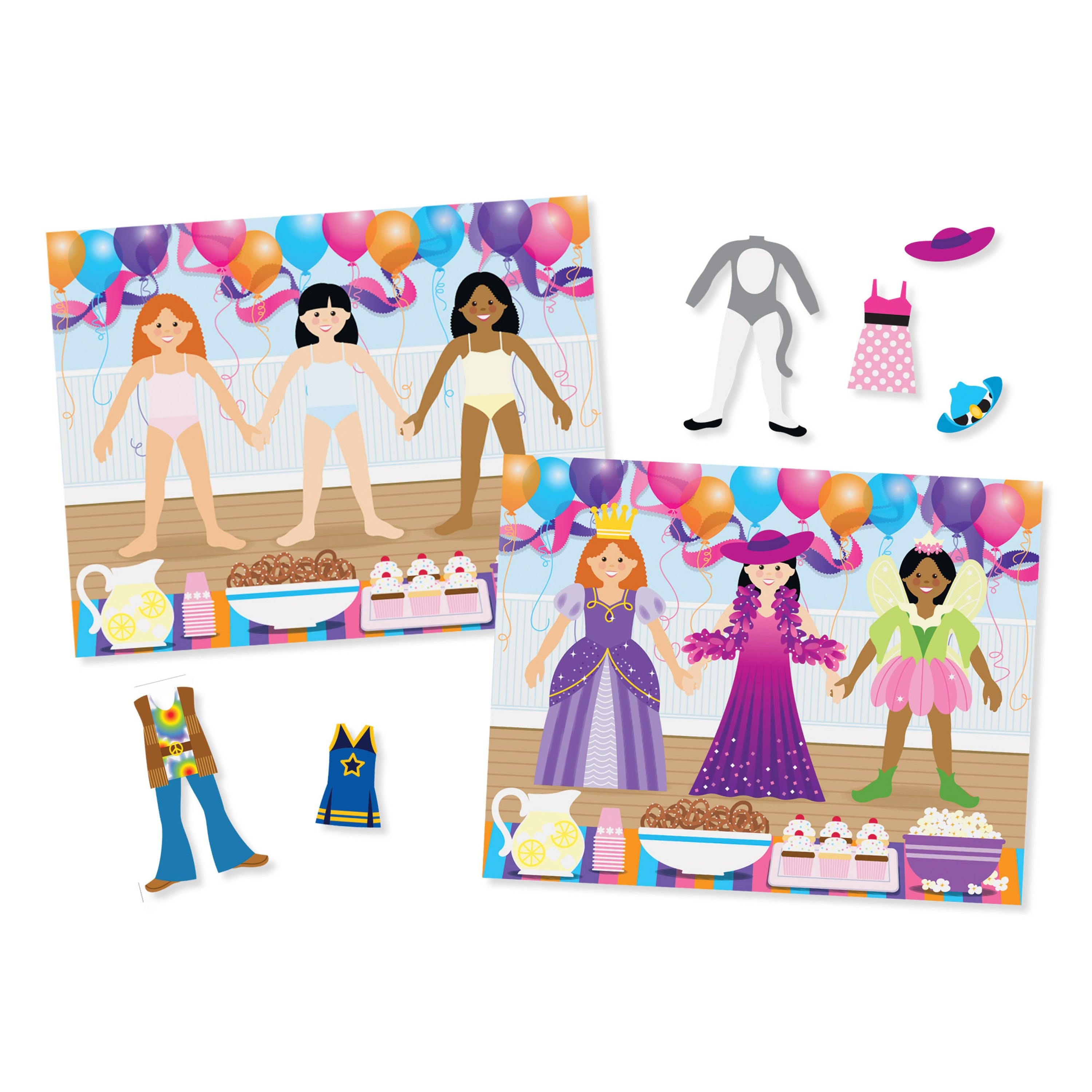 Hot! Melissa & Doug Reusable Dress - Up Sticker Pad