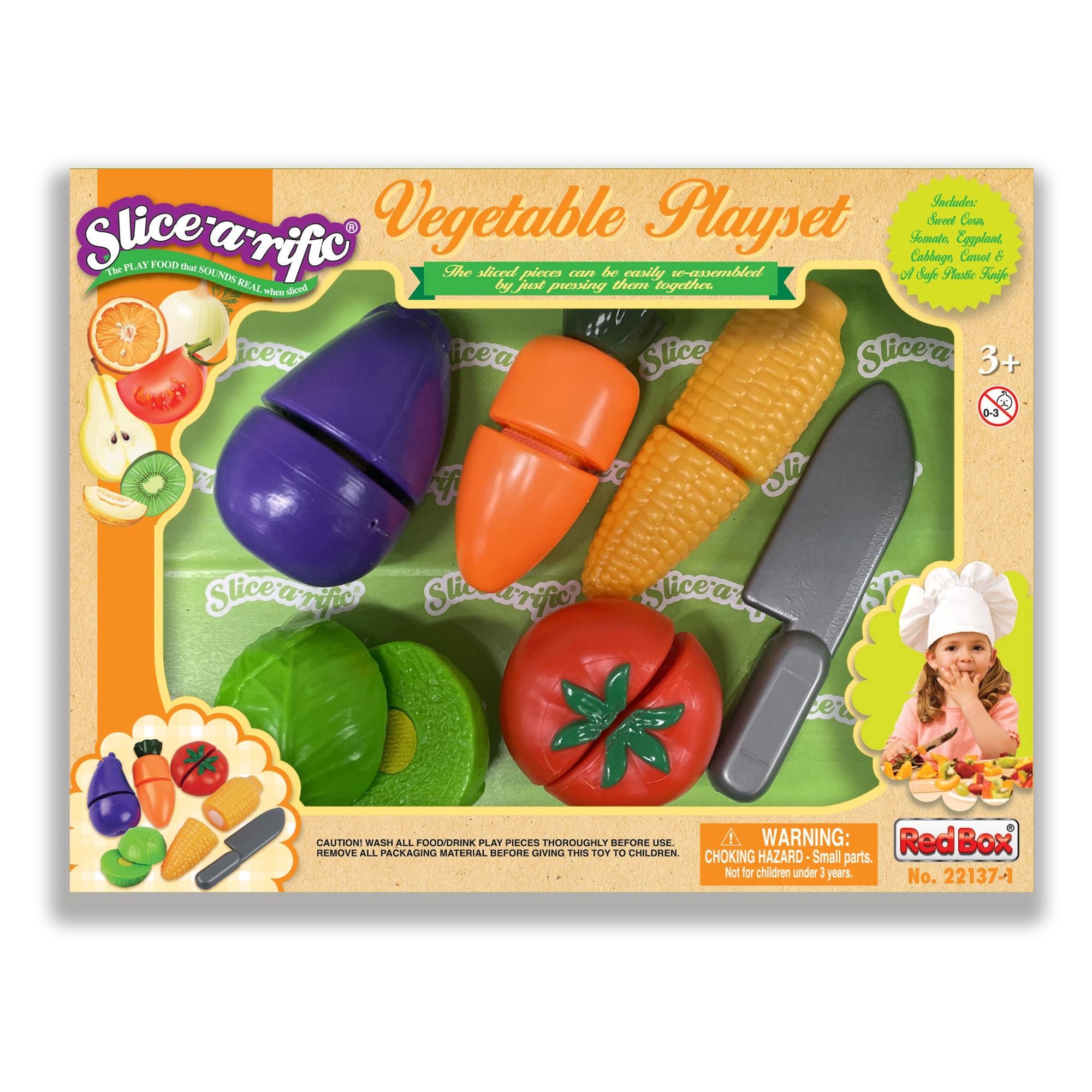 Amazing Slice-A-Rific 6-Piece Vegetable Playset for Kids Aged 3 and Up