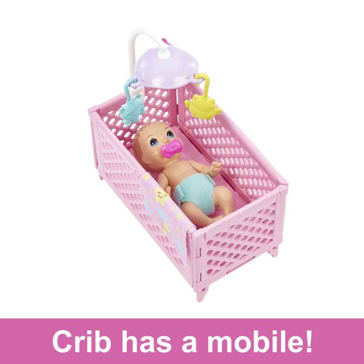 Hot Deal! Barbie Skipper Babysitters Inc. Sleepy Baby Doll Playset for Kids