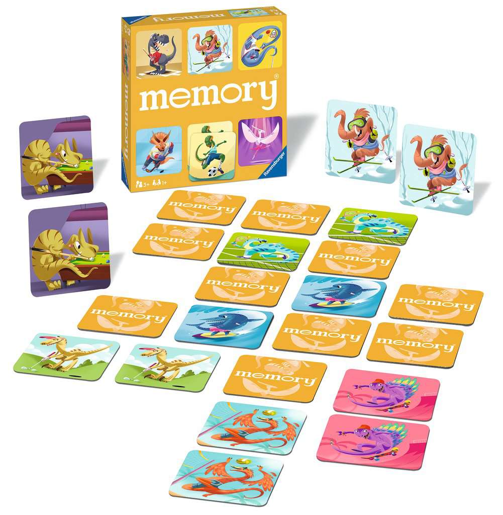 Hot! Ravensburger Dinosaur Sports Memory Game