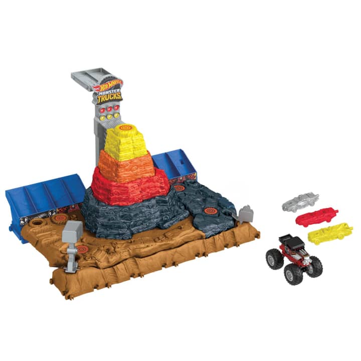 Hot Wheels Monster Truck Arena Smashers: Bone Shaker Ultimate Crush Yard Playset - Epic Fun!