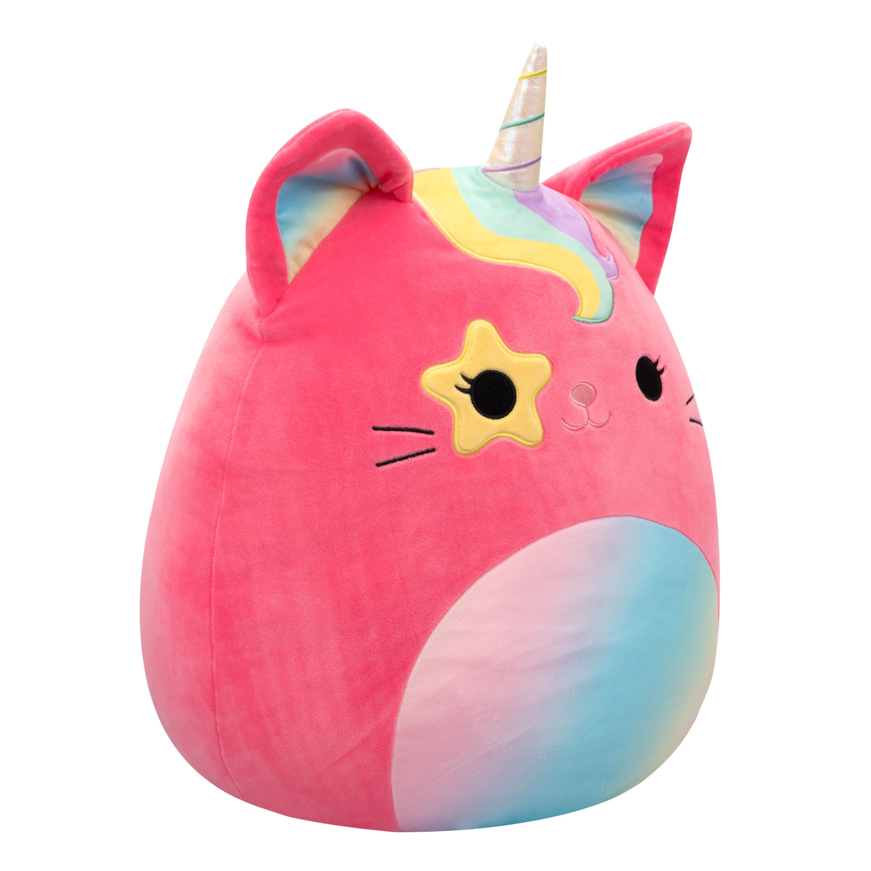 14-Inch Squishmallows Series 20: Sienna Pink Caticorn with Enchanting Starry Eyes