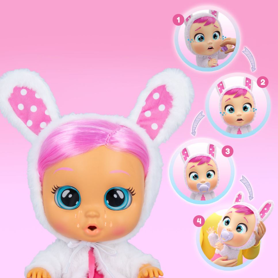 Hot Sale! Cry Babies Doll - Dressy Coney with Vibrant Pink Hair