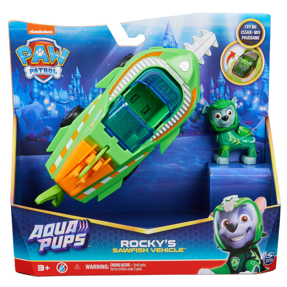 Hot Deal! PAW Patrol Rocky's Aqua Themed Sawfish Rescue Vehicle