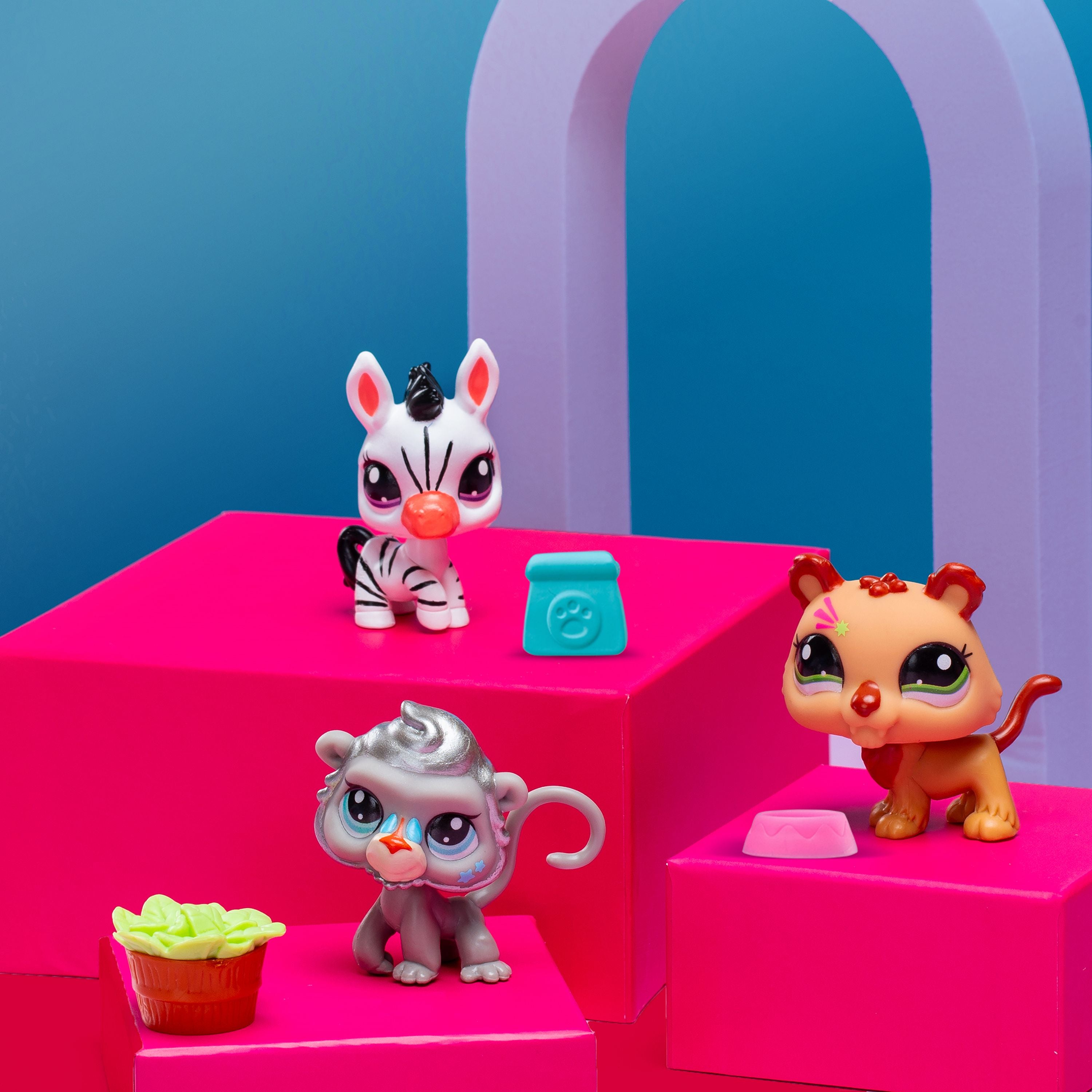 Hot! Littlest Pet Shop Pet Trios Series 2 - Zoo Pets