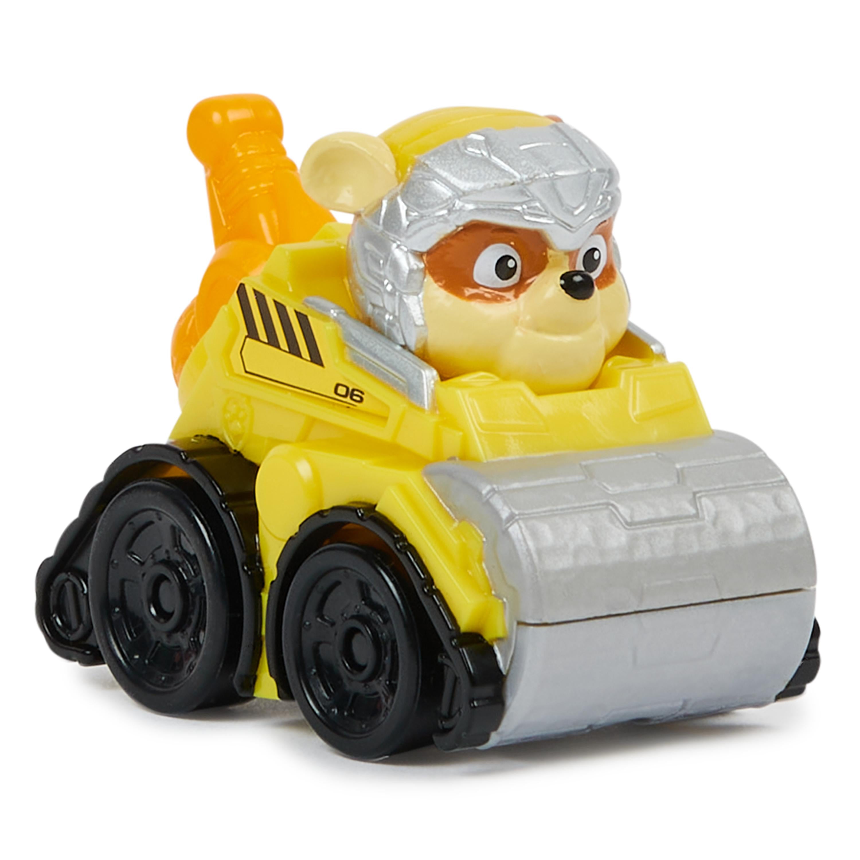 PAW Patrol The Mighty Movie Pup Squad Racers - Rubble Toy Cars, Perfect for Kids' Adventures