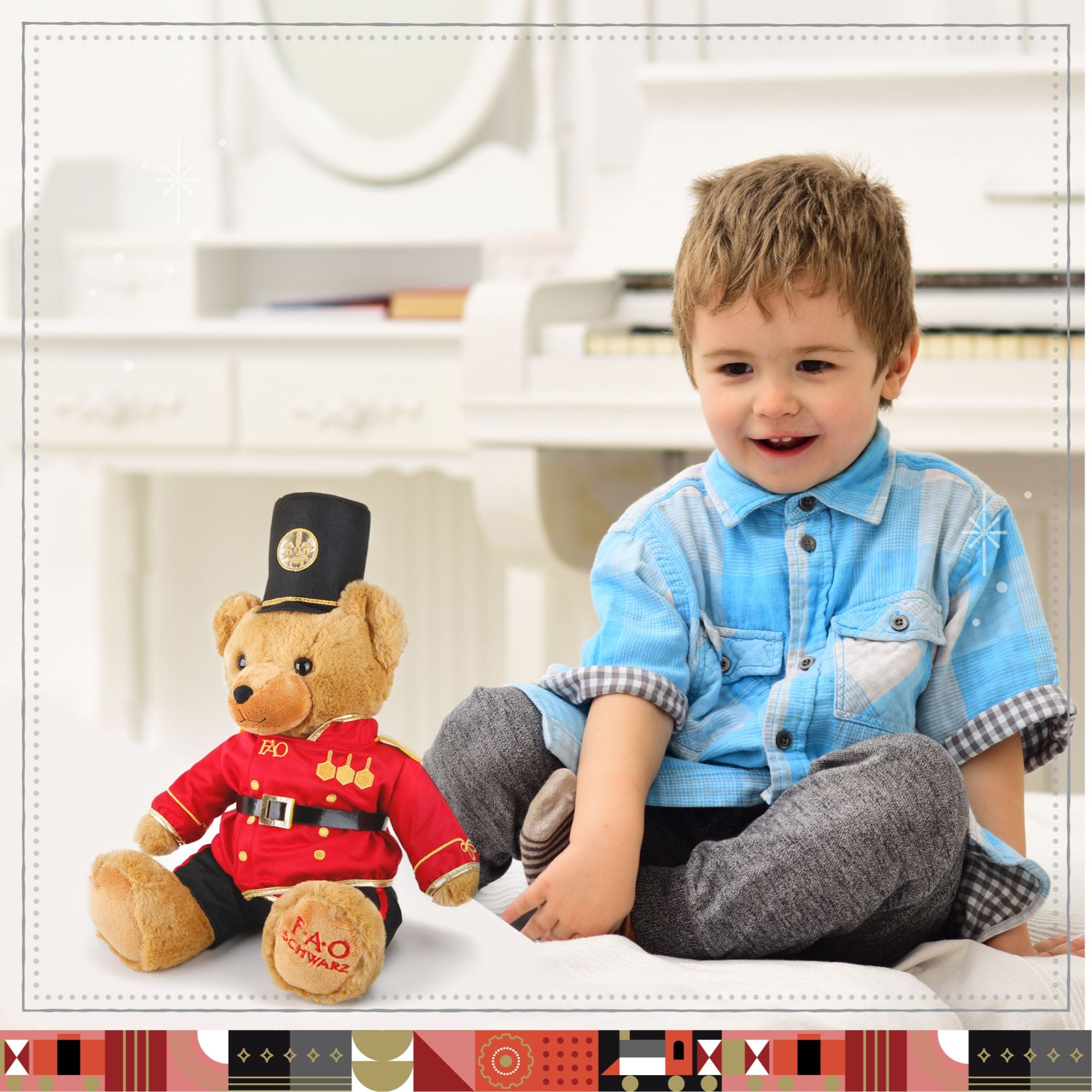 F.A.O. Schwarz 12-Inch Classic Anniversary Plush Bear - Great Deal!