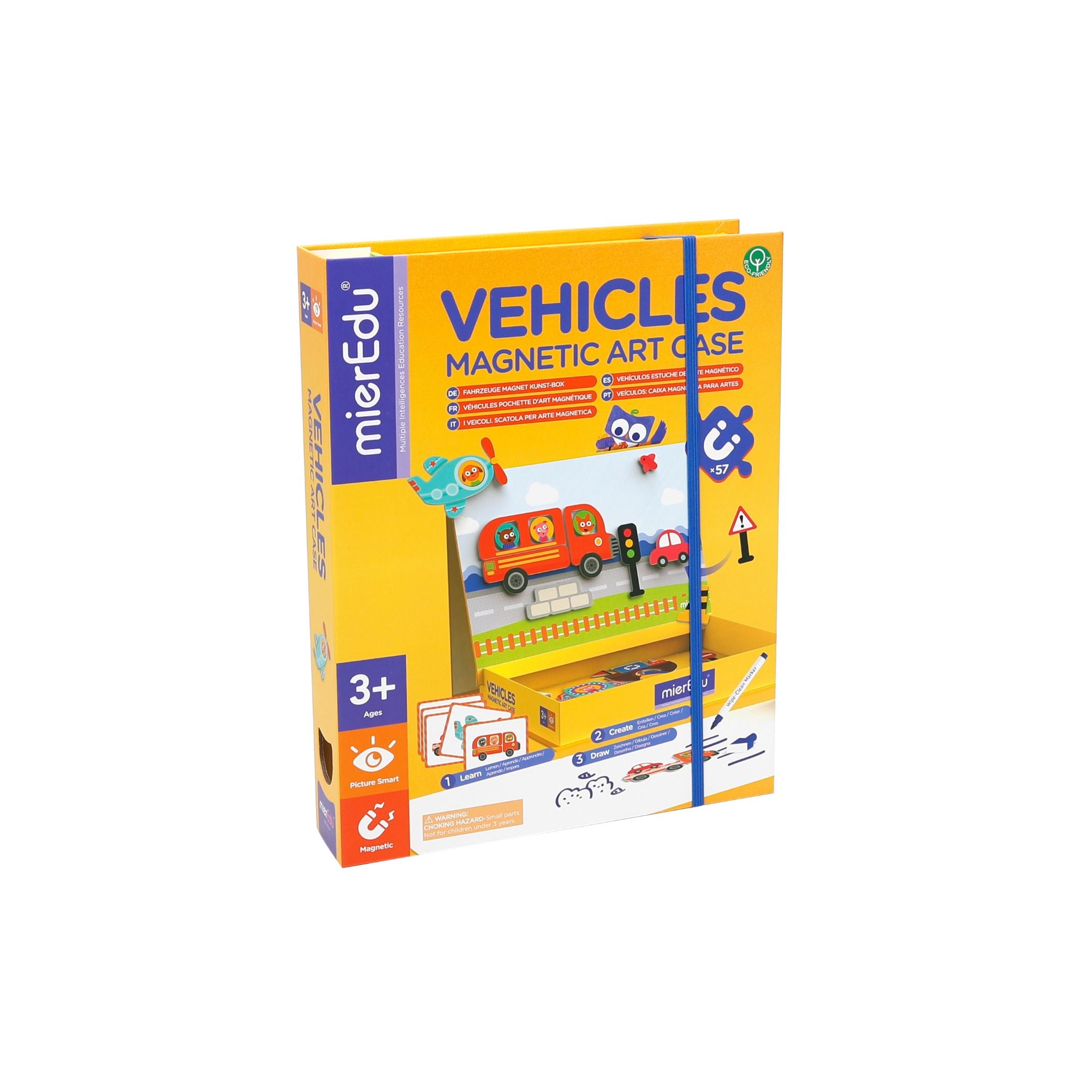 MierEdu Portable Educational Magnetic Art Case for Vehicles - Ideal for Kids