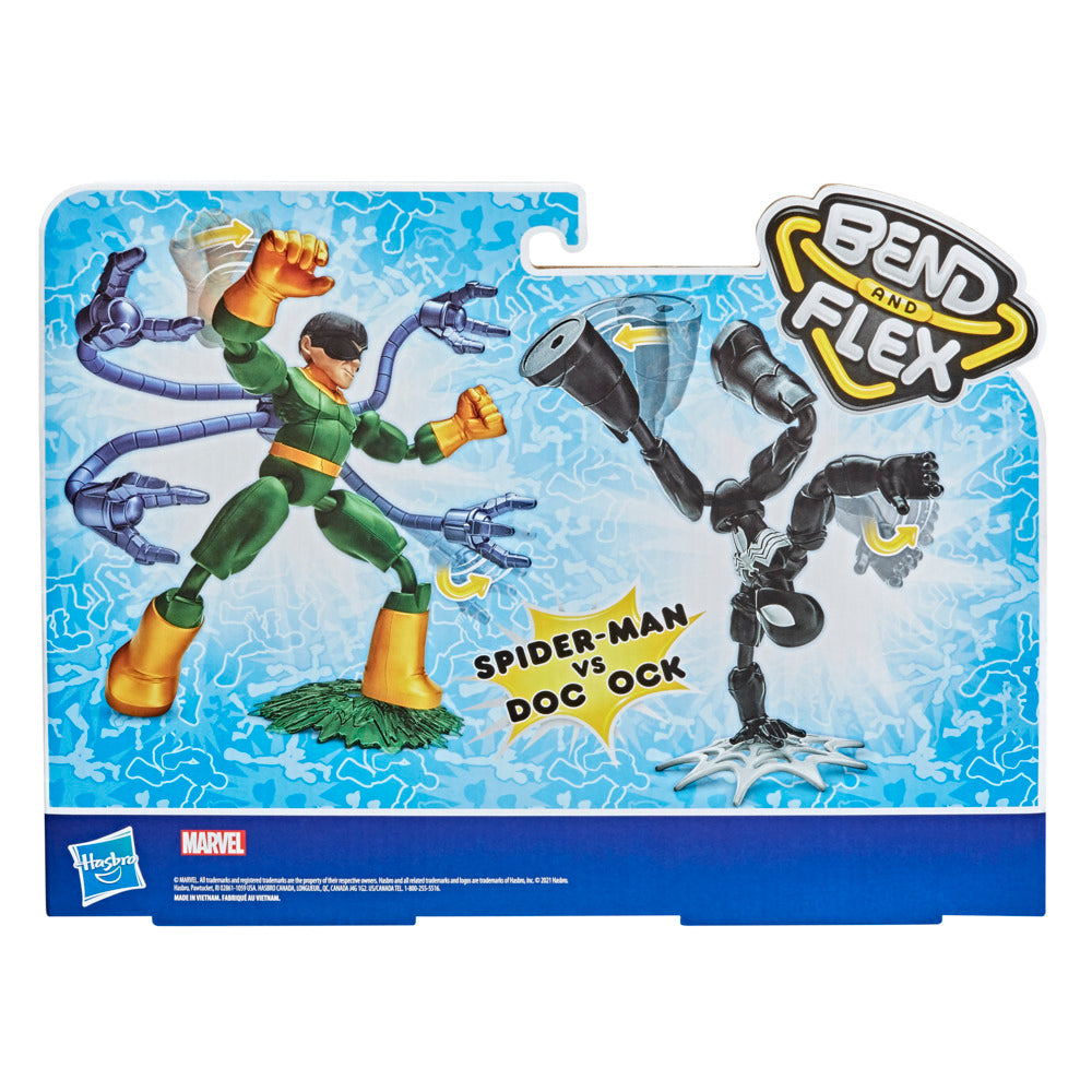 Hot! Marvel Spider - Man Bend And Flex: Black Suit Spider - Man vs Doc Ock
