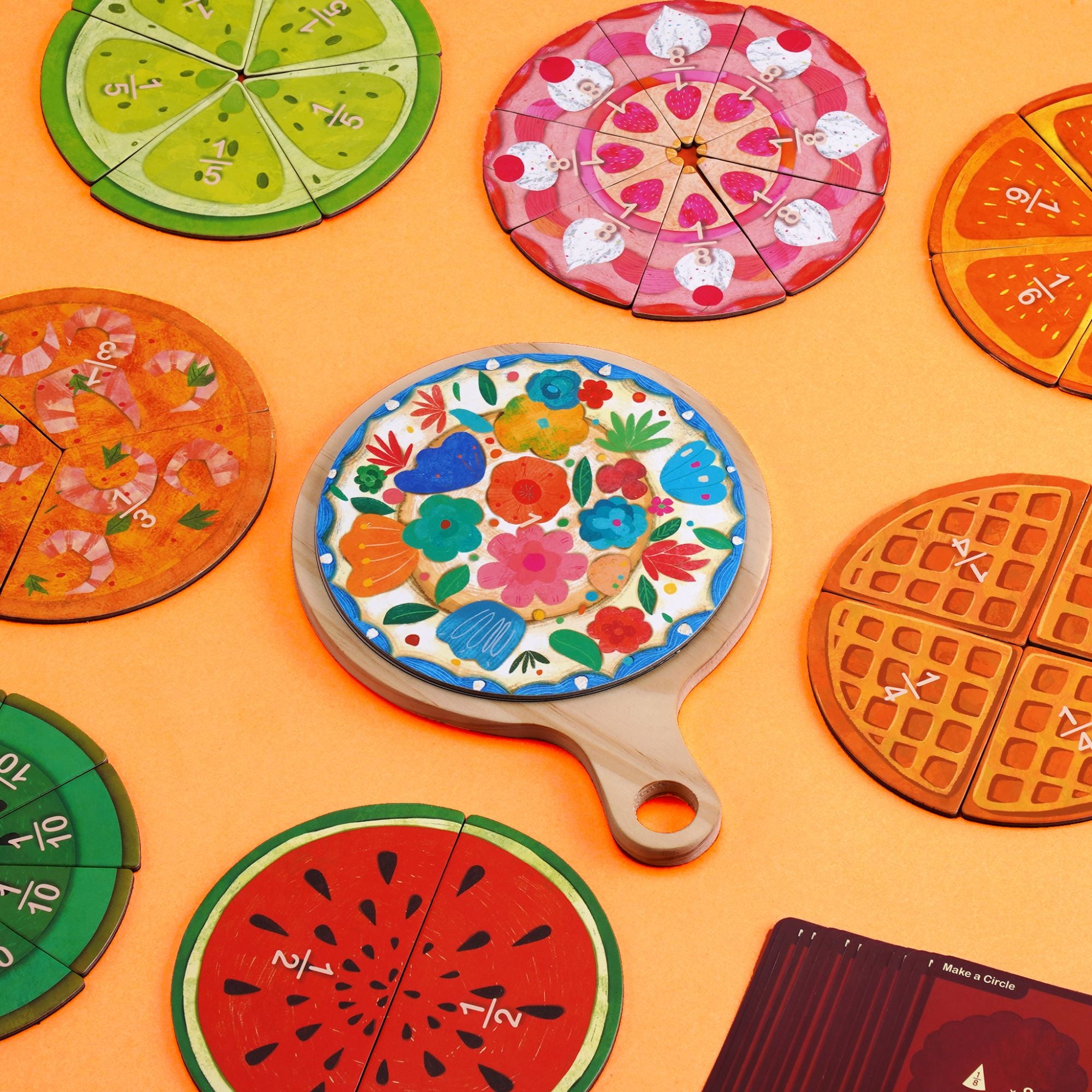 MierEdu Delicious Food-Themed Fraction Learning Board