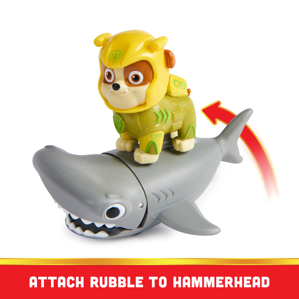 PAW Patrol Aqua Pups: Rubble in Wetsuit with Hammerhead Toy Set