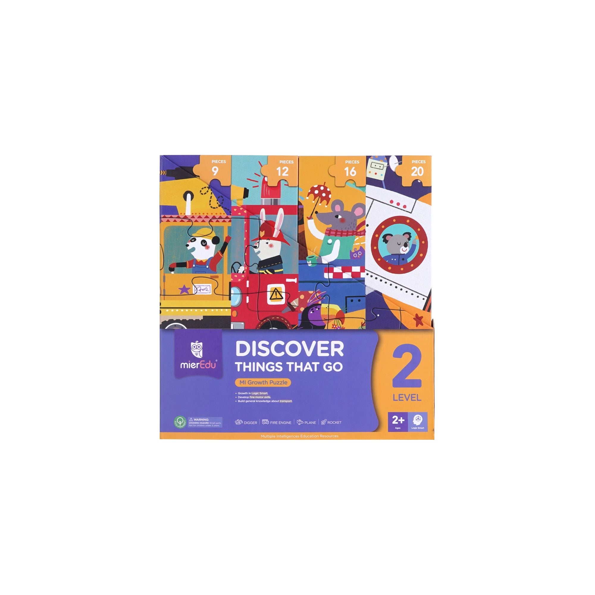 Hot Sale! MierEdu MI Growth Level 2 Puzzle - Discover Vehicles and Their Adventures