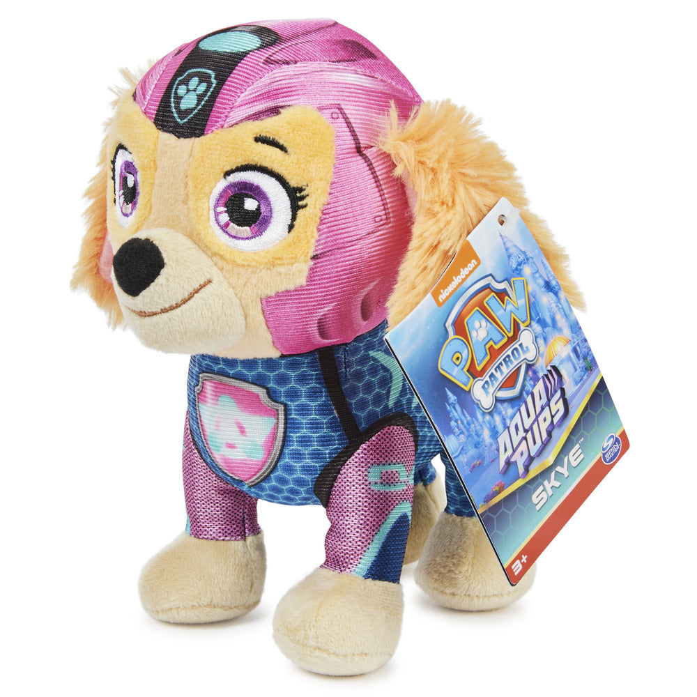 8 - inch PAW Patrol Aqua Pups Soft Plush Toy - Aqua Skye