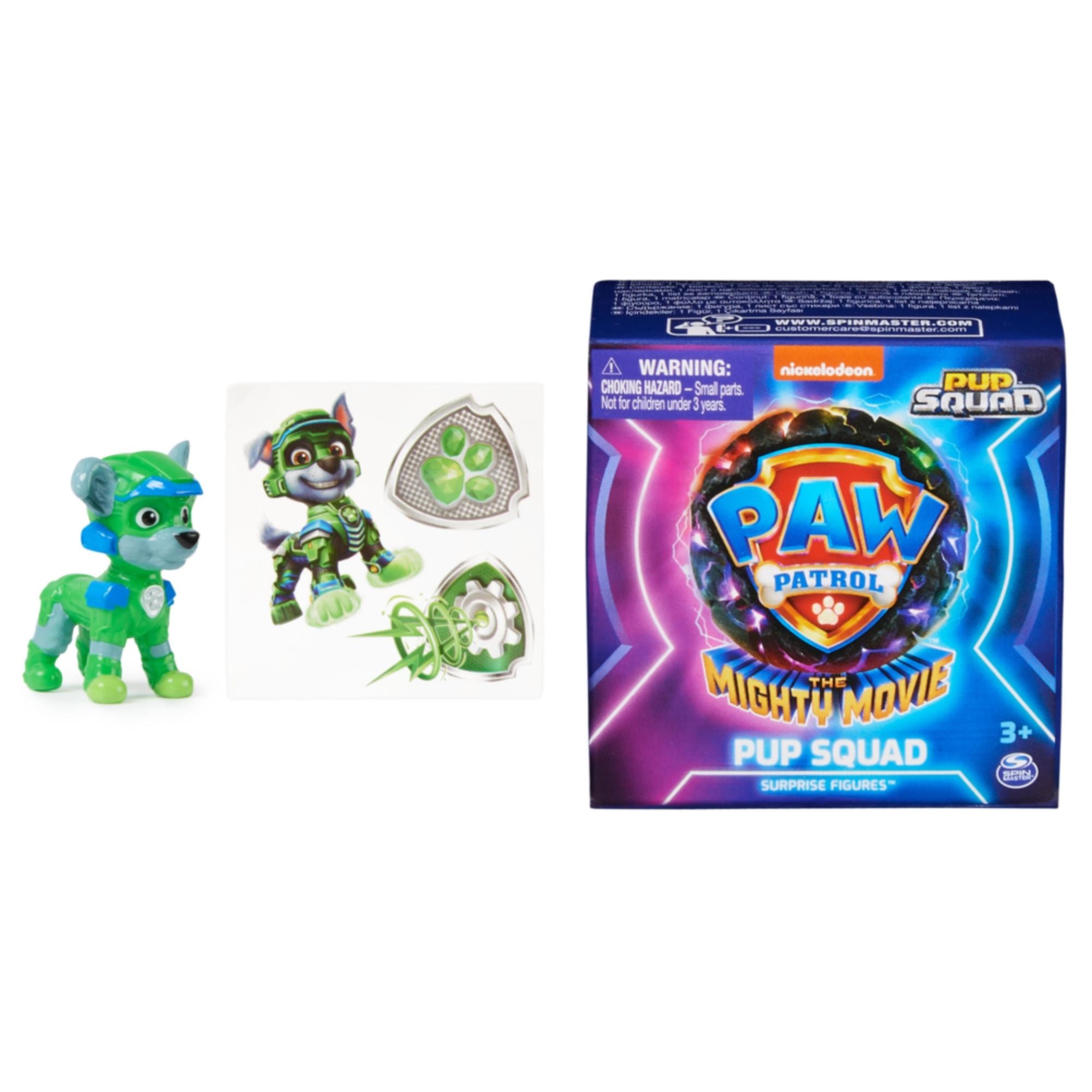 Hot! PAW Patrol The Mighty Movie Surprise Pup Squad Figure - Rocky for Kids