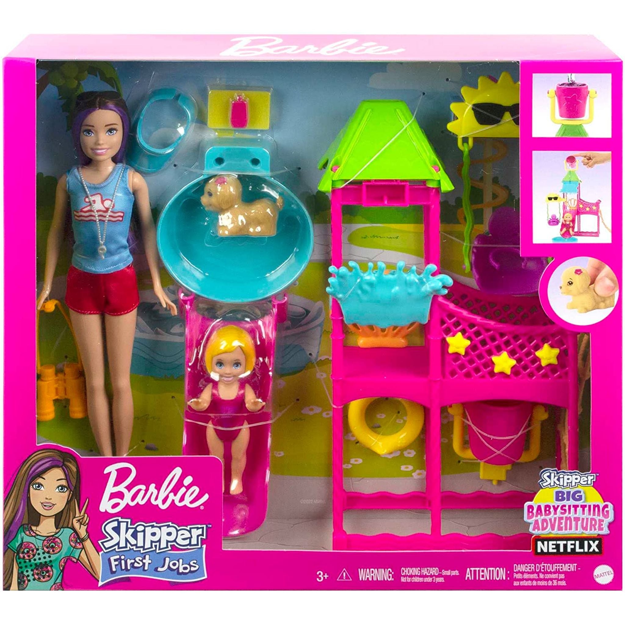 Barbie Skipper First Jobs - Exciting Waterpark Playset with Doll
