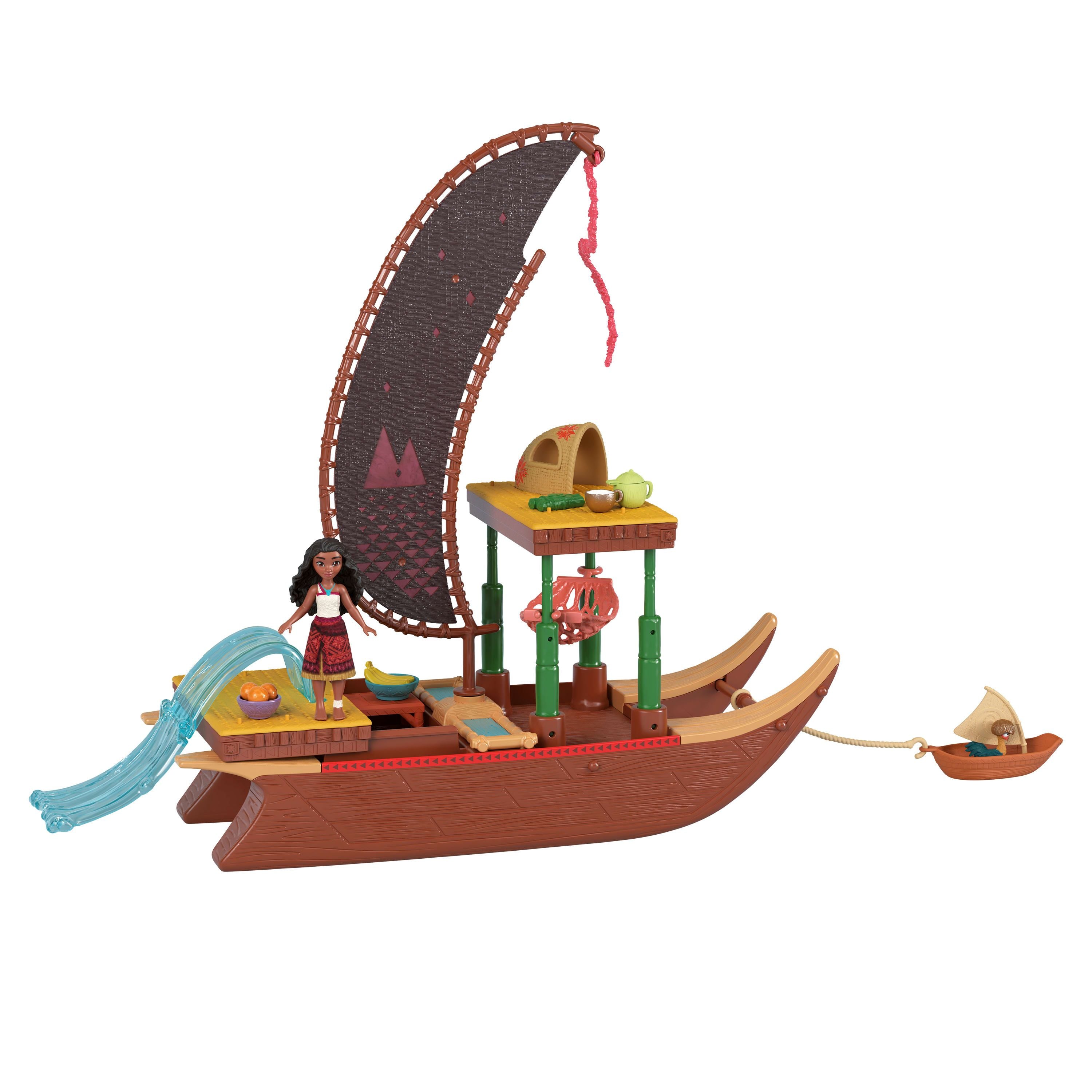 Hot! Disney Moana 2 Adventure Canoe Playset