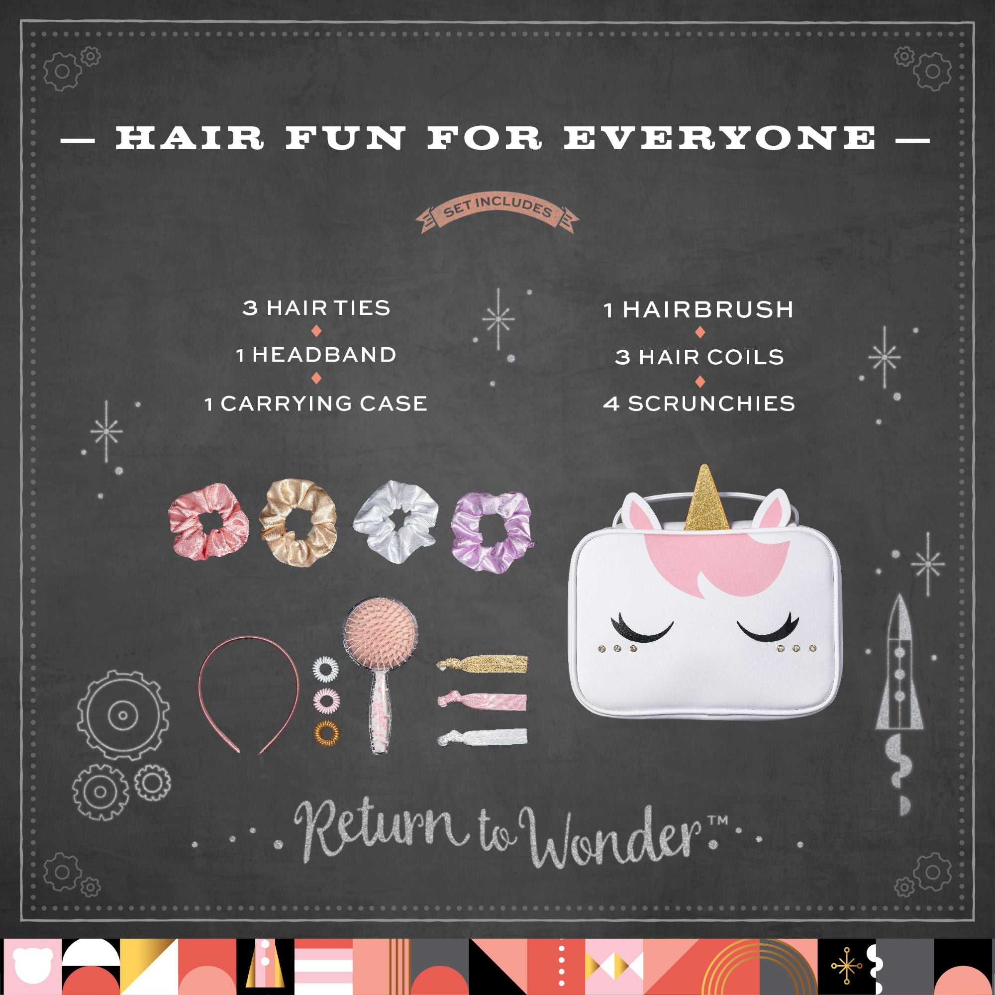 F.A.O. Schwarz 12-Piece Sparkling Fashion Hair Accessory Set for Kids