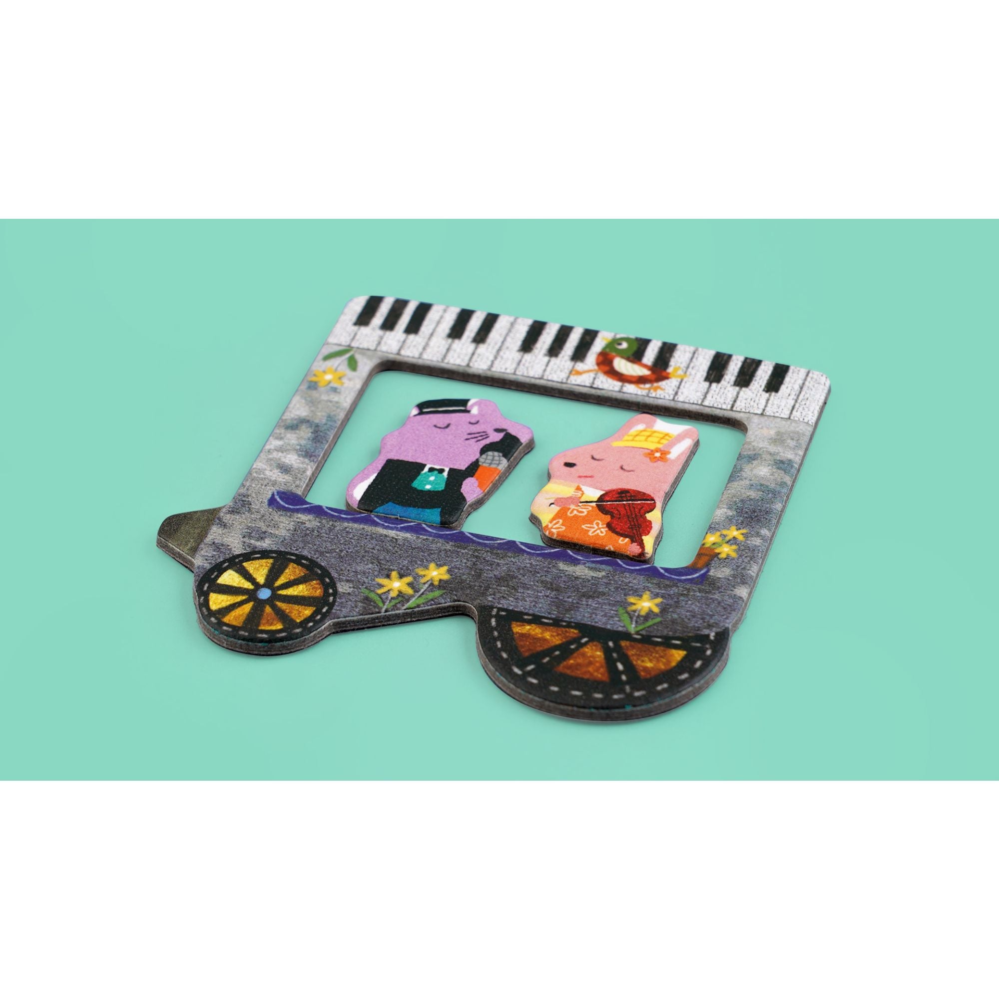 MierEdu Educational Magnetic Puzzle Box with Car Themed Pieces
