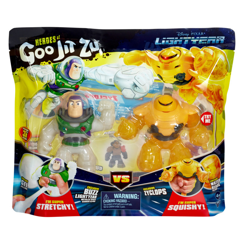 Hot! Heroes Of Goo Jit Zu Lightyear S1 Buzz vs Zyclops Versus Pack