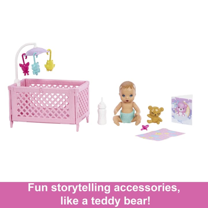 Hot Deal! Barbie Skipper Babysitters Inc. Sleepy Baby Doll Playset for Kids