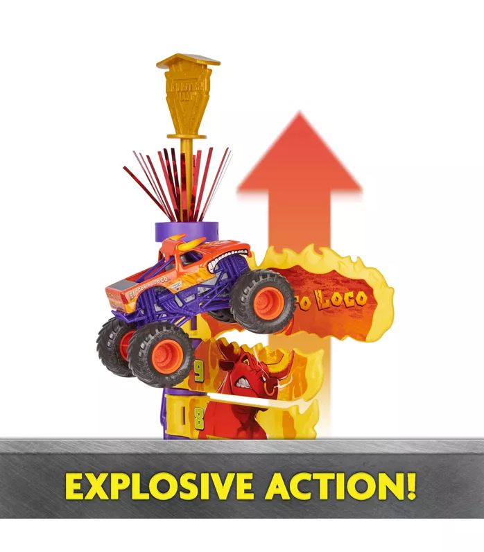 Monster Jam 1:64 El Toro Loco Big Air Challenge Playset - Exclusive & Fun!