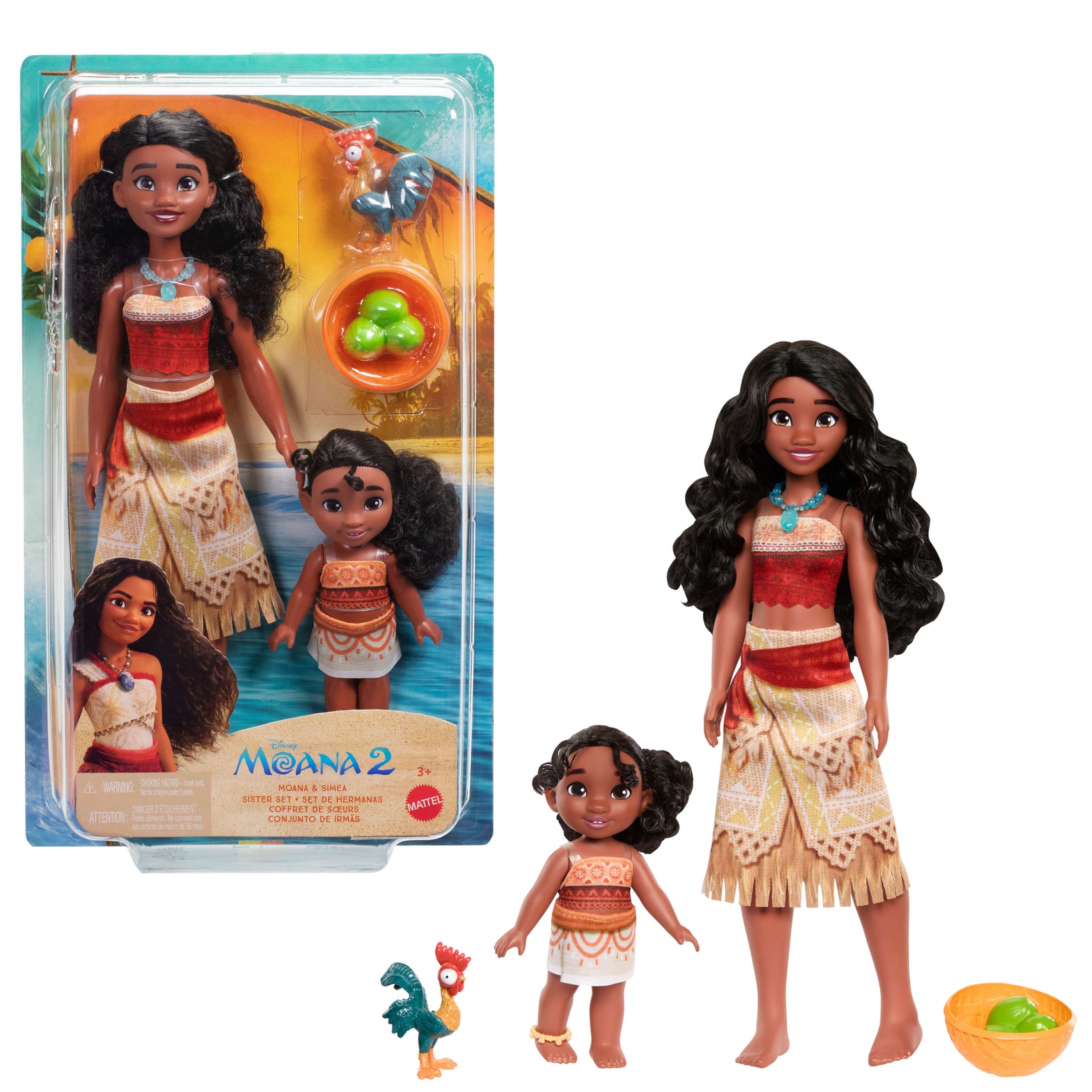 Hot! Disney Moana 2 Moana and Simea Fashion Doll Set with Accessories